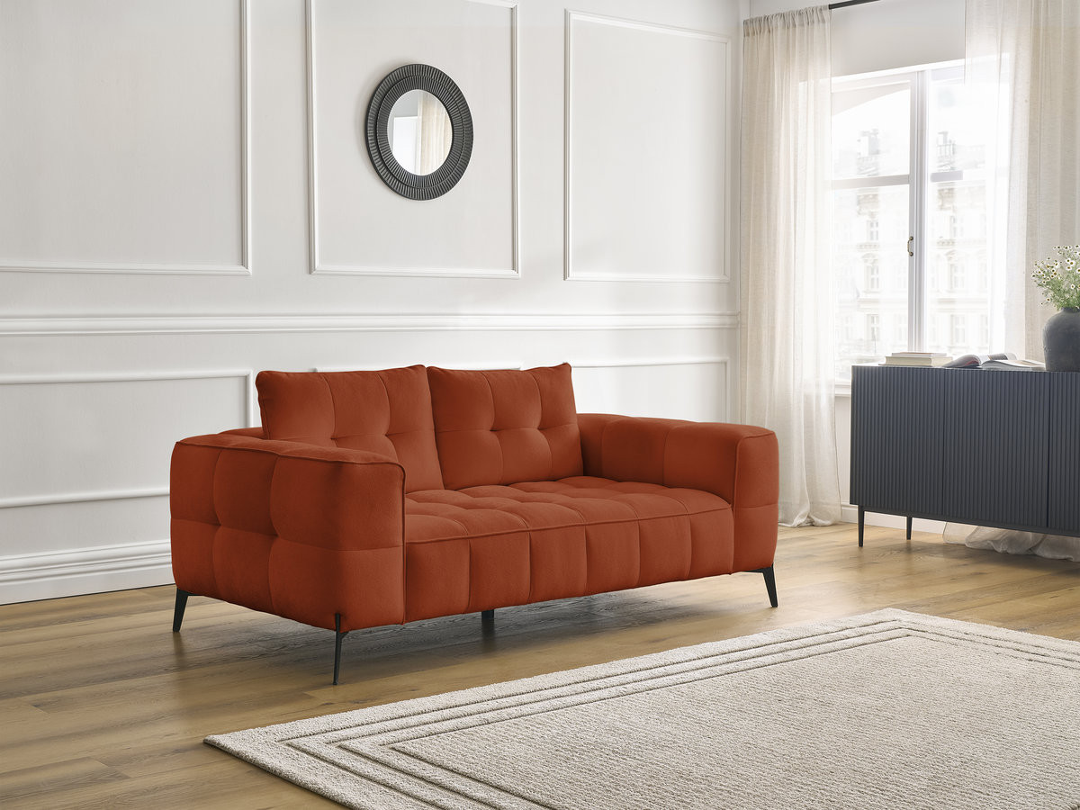 Bobochic Anis Sofa 2-Sitzer Strukturstoff Orange