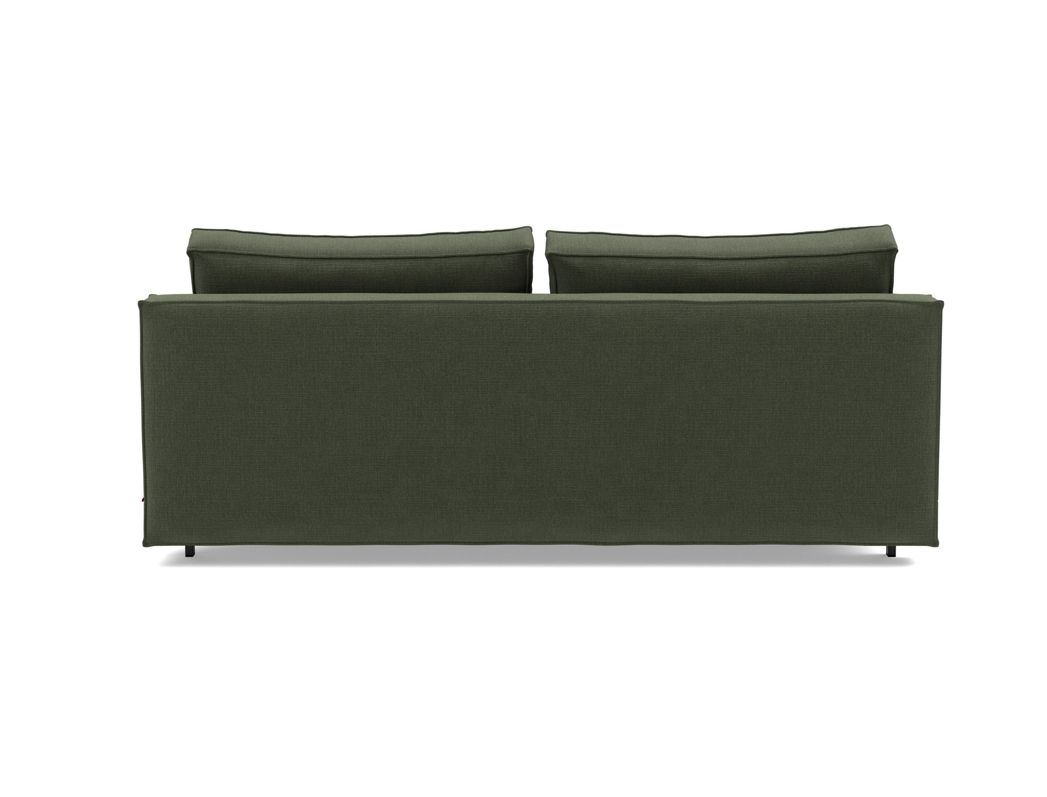 Schlafsofa Sly Chenille Esina 413-Olive-Green Beine Schwarzes Metall