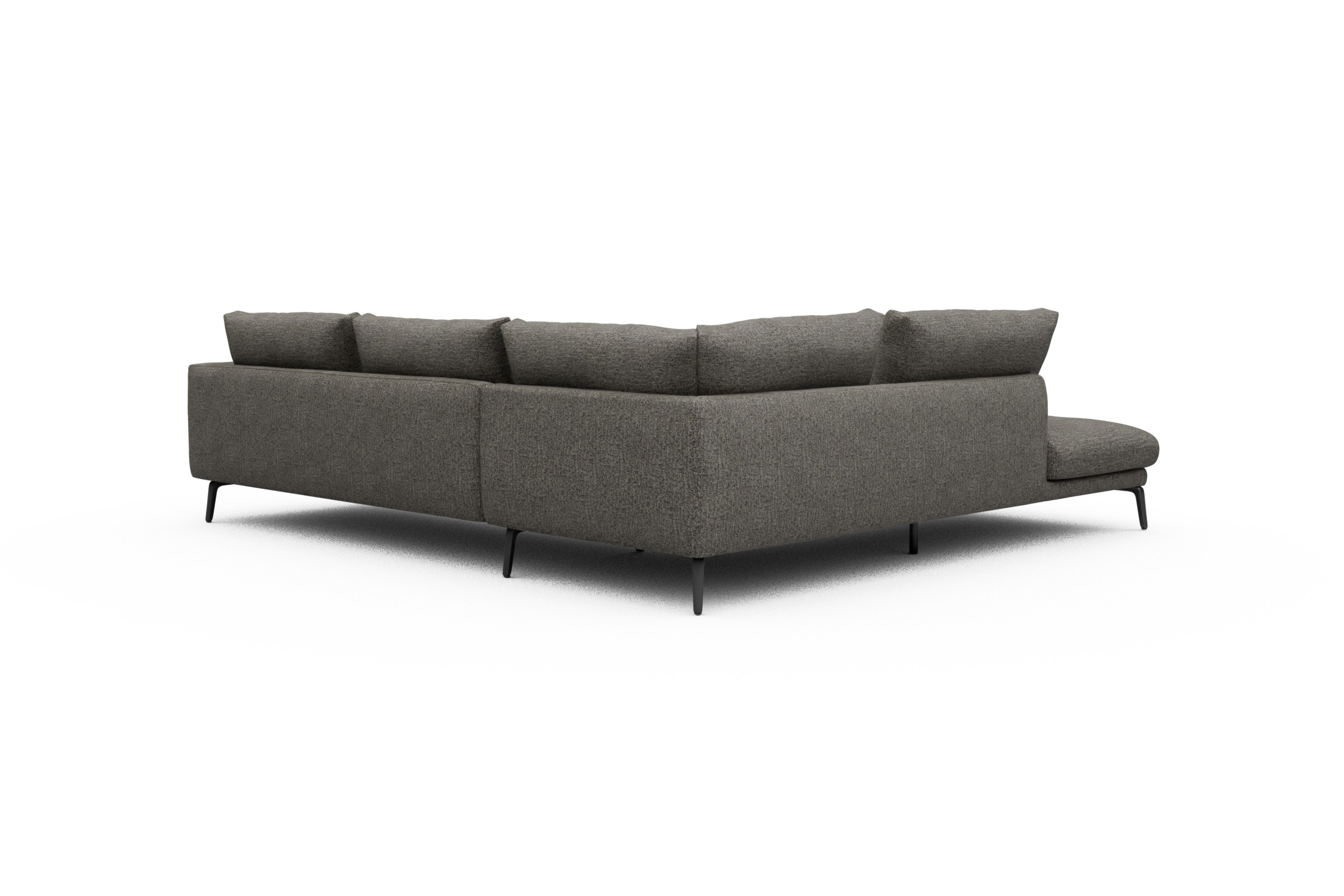 Ecksofa Karl Relax-Ecke links mit 2,5-Sitzer Carreno-Sepie-Brown