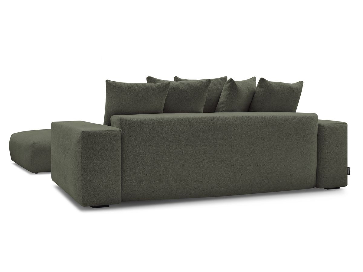 Bobochic Voltaire Sofa 4-Sitzer mit Pouf 280 × 124 cm Melange-Stoff Grün