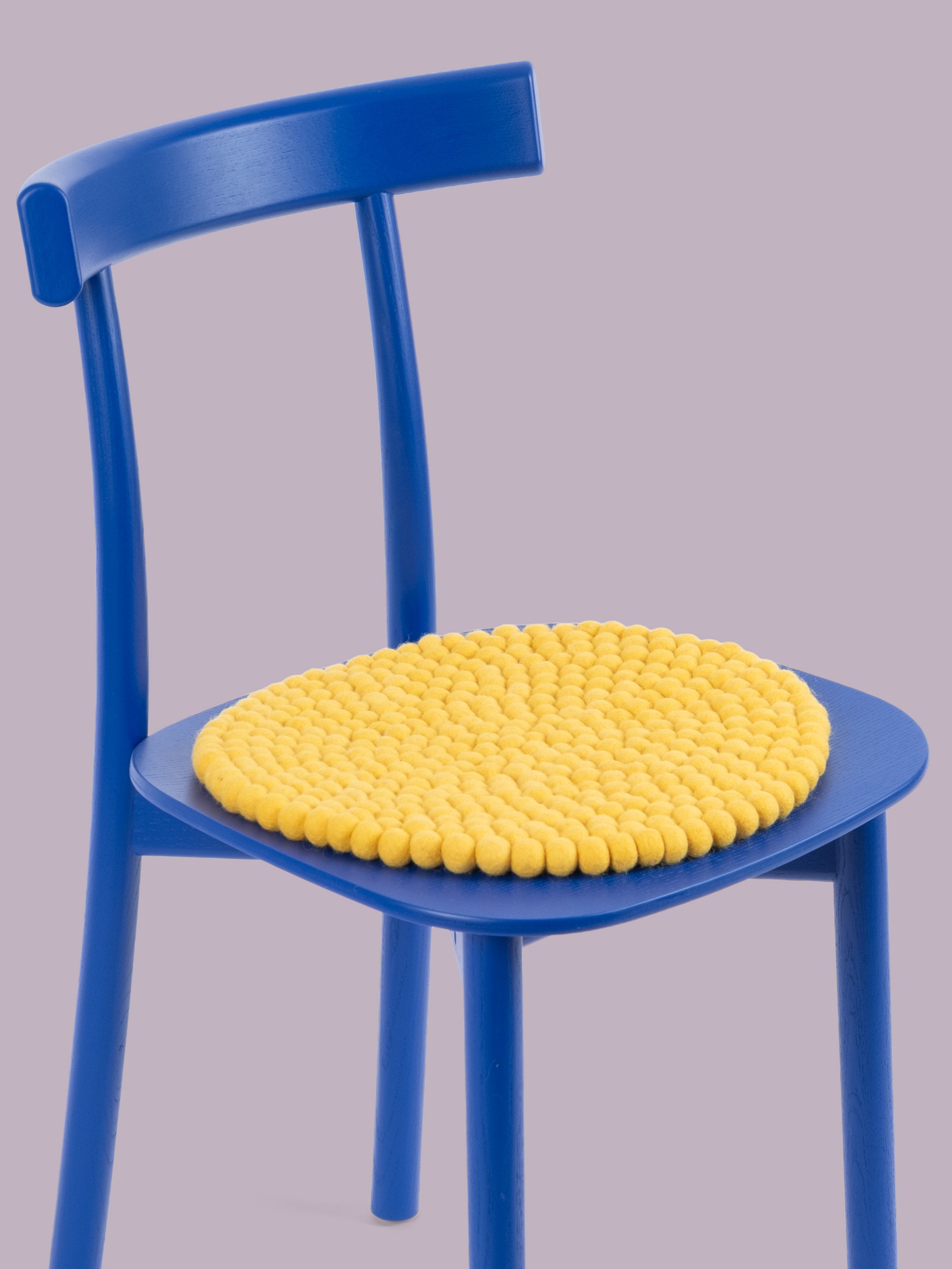 myfelt Kira Filzkugel-Sitzauflage Gelb Ø 36 cm
