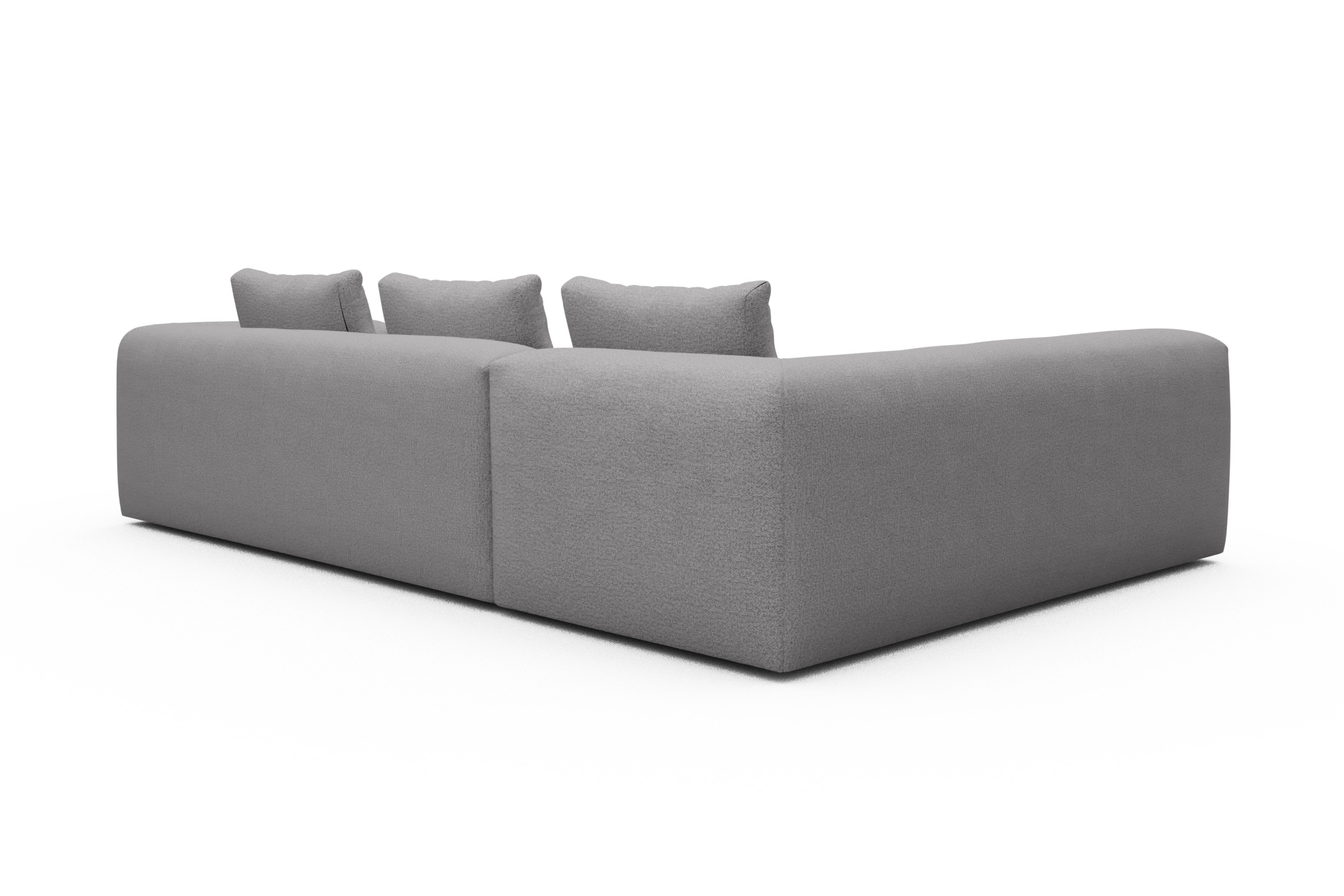 Ecksofa Fred 2x 2,5-Sitzer links offen Sama-Grey