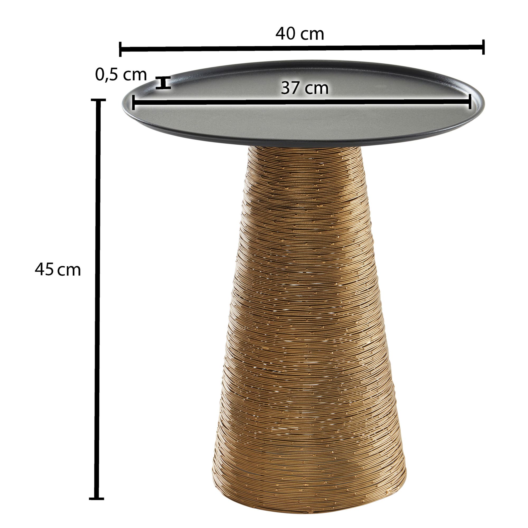 Beistelltisch Vogar Metall Gold Ø 40 cm