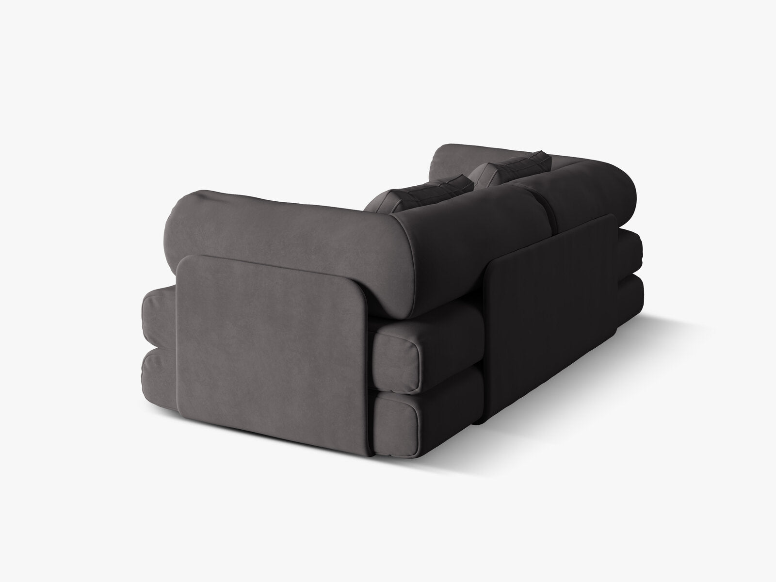 Micadoni Sofa Dreamy 3-Sitzer mit Schlaffunktion Samt Salvador Dunkelgrau