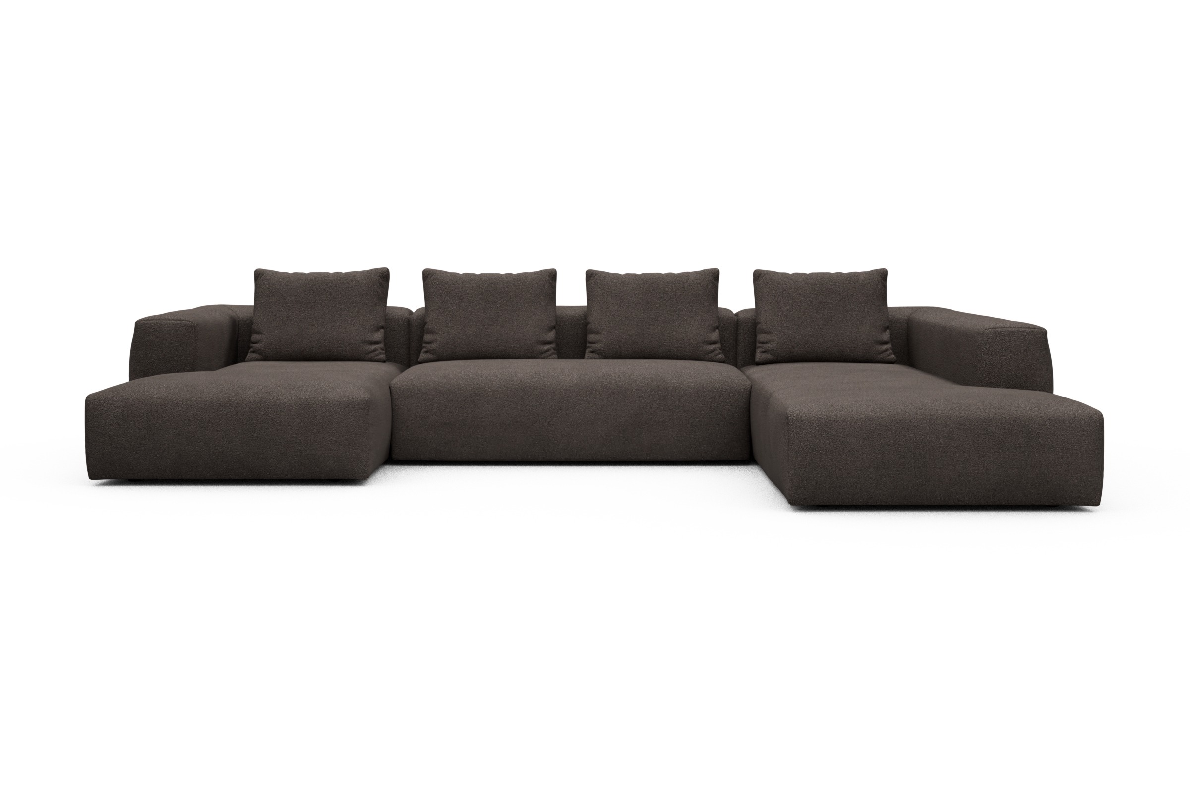 Skandi Home Wohnlandschaft Fred Relax-Ecke rechts mit 2-Sitzer und Chaiselongue links Boucle-Taupe moebelfaktor