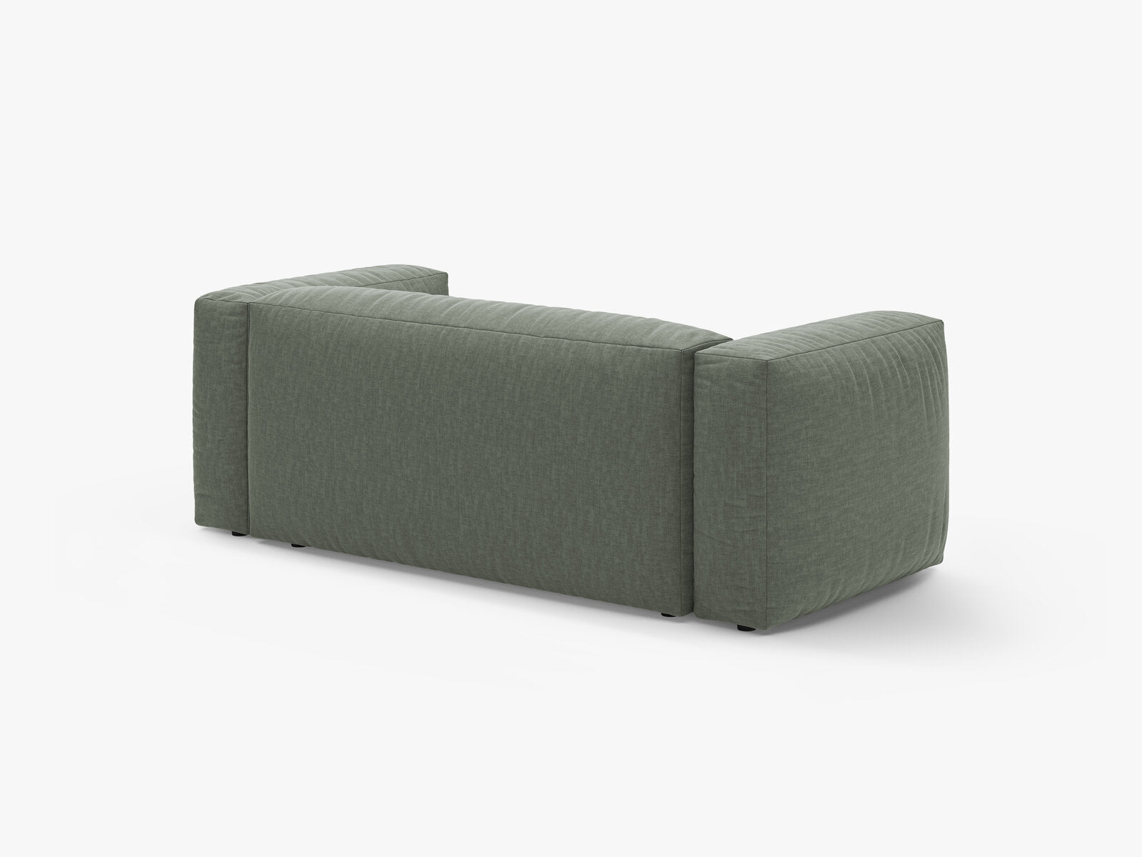 Micadoni Martina Sofa 2-Sitzer Strukturierter Stoff Boston Moosgrün