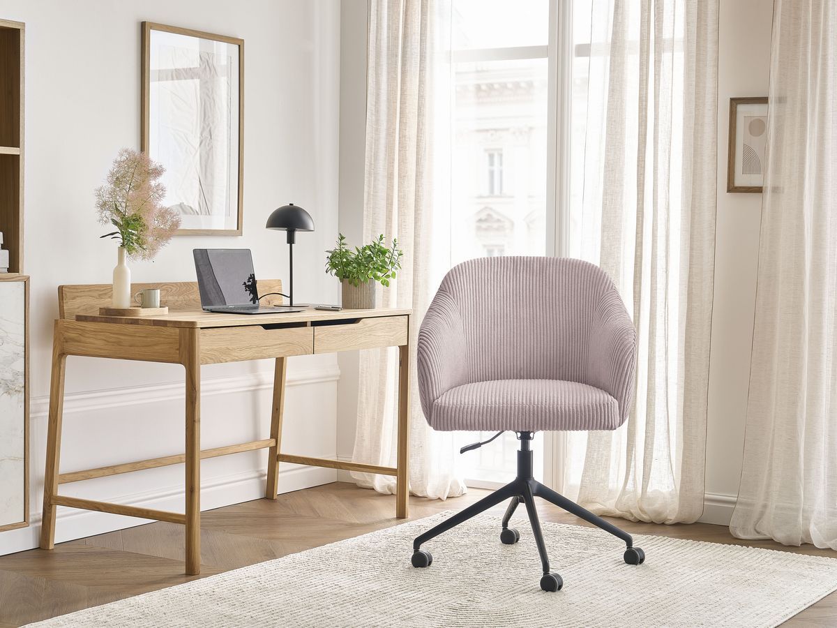 Bobochic Sophie Bürostuhl Cordsamt Rosa