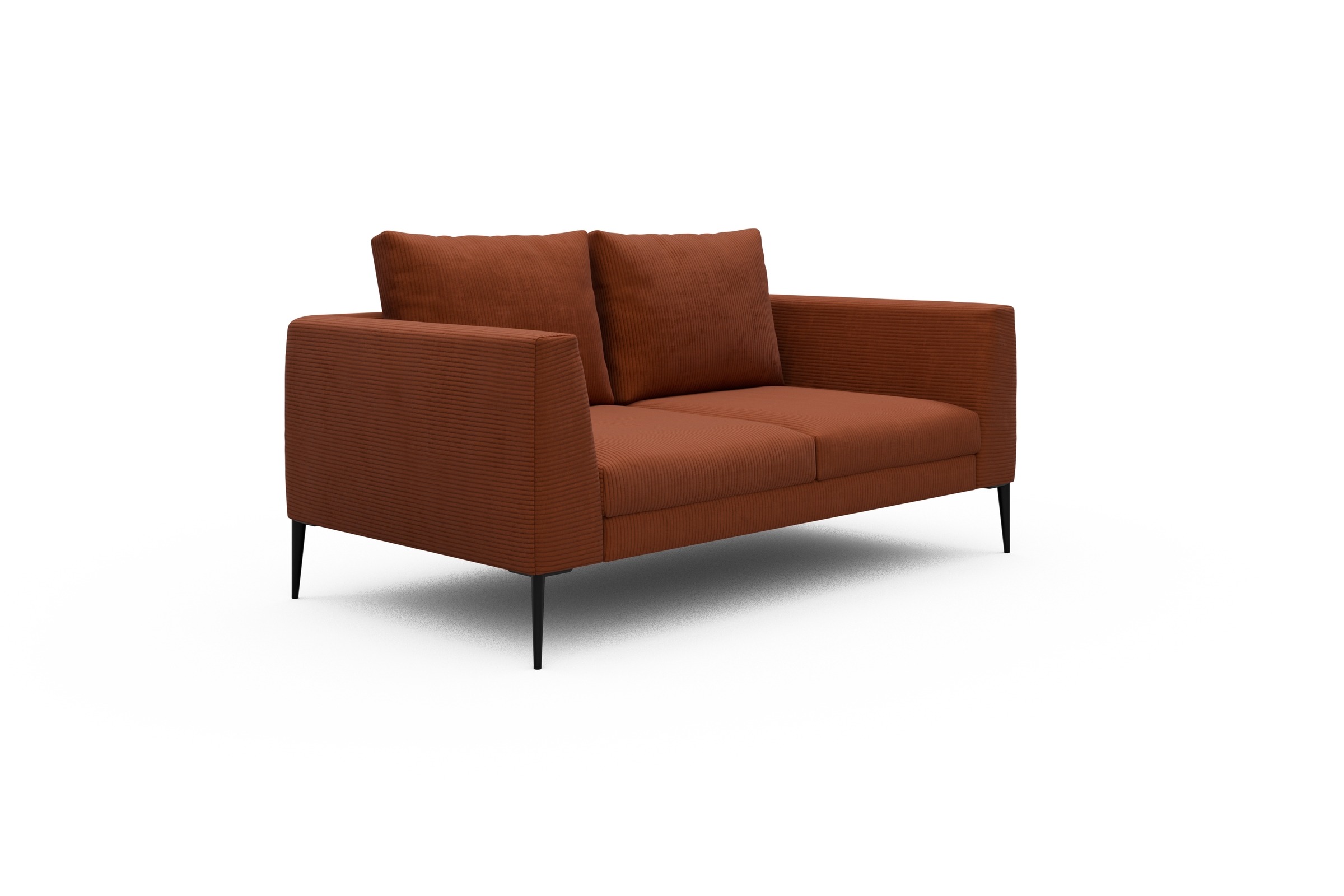 Sofa Paul 2-Sitzer Corduroy-Burnt-Orange