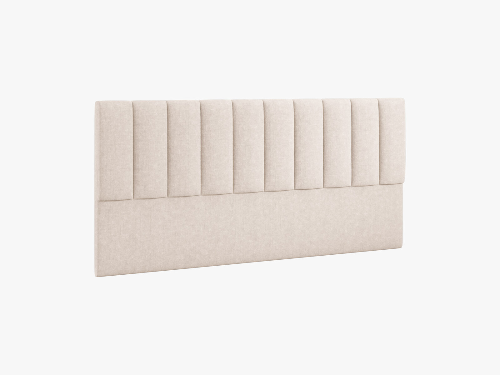 Micadoni Marl Samtiger Kopfteil 140 cm (H 95 cm) Strukturierter Stoff Liberty Beige 200x95
