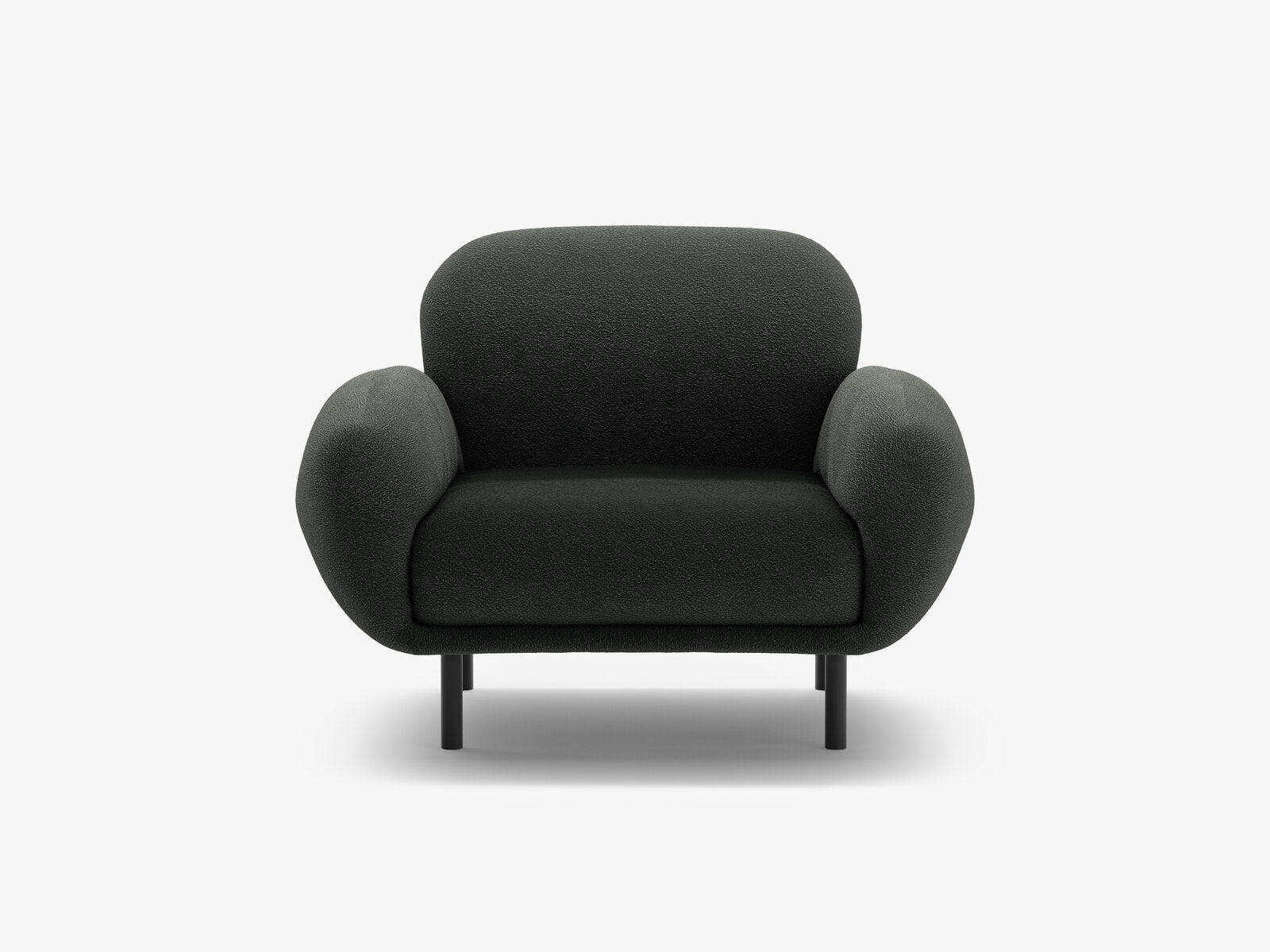 Micadoni Sessel Poppy Boucle Baloo Schwarz