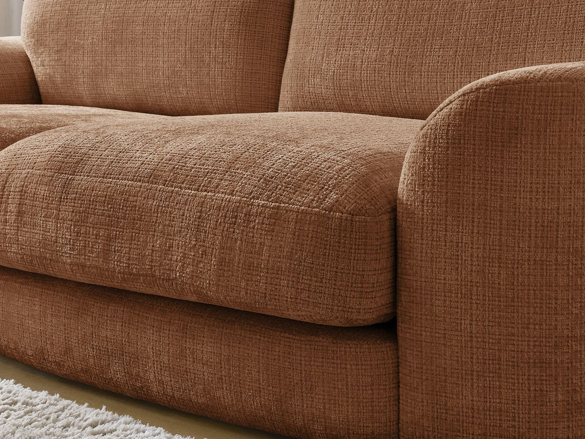 Bobochic Leonore Ecksofa Strukturstoff Orange Ecke links