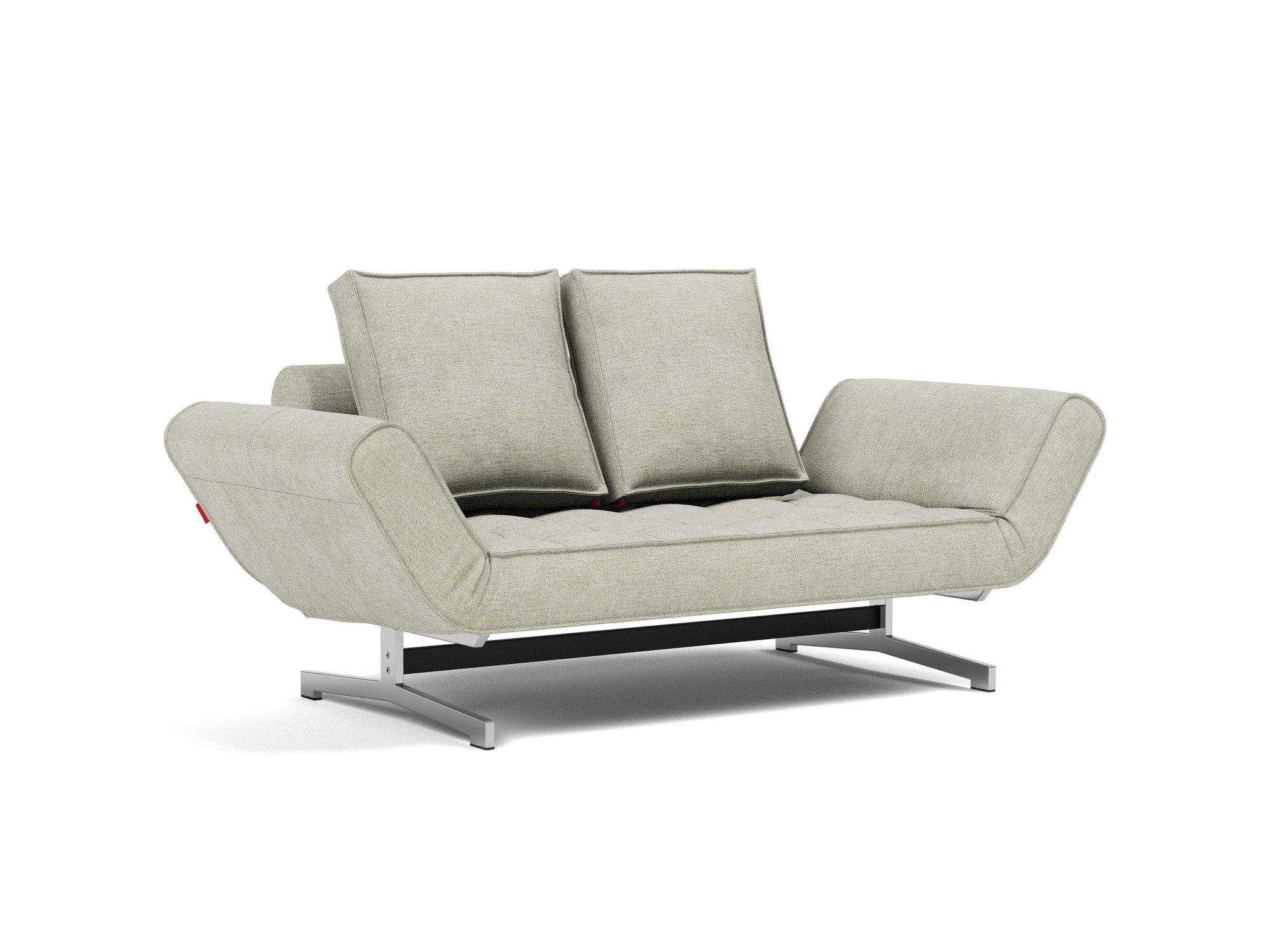 Tagesbett Ghia Flachgewebe Avella 280-Sand Beine Chrom