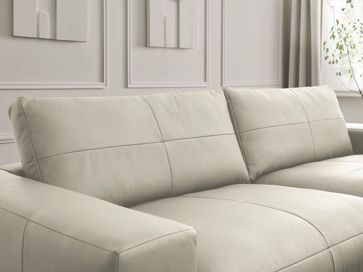 Bobochic Leonard Sofa 3-Sitzer 274 × 109 cm Leder Beige