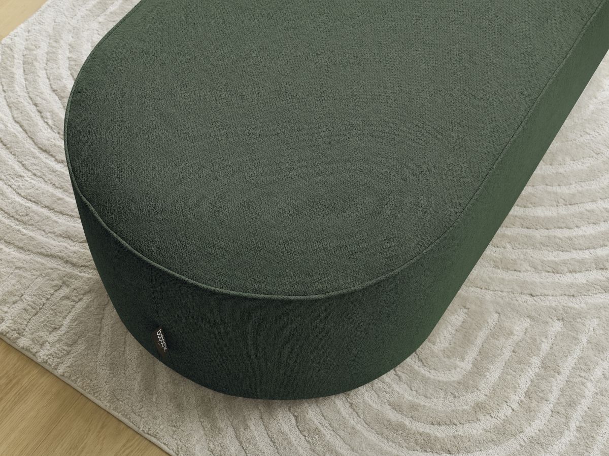 Bobochic Rousseau Pouf Melange-Stoff Grün