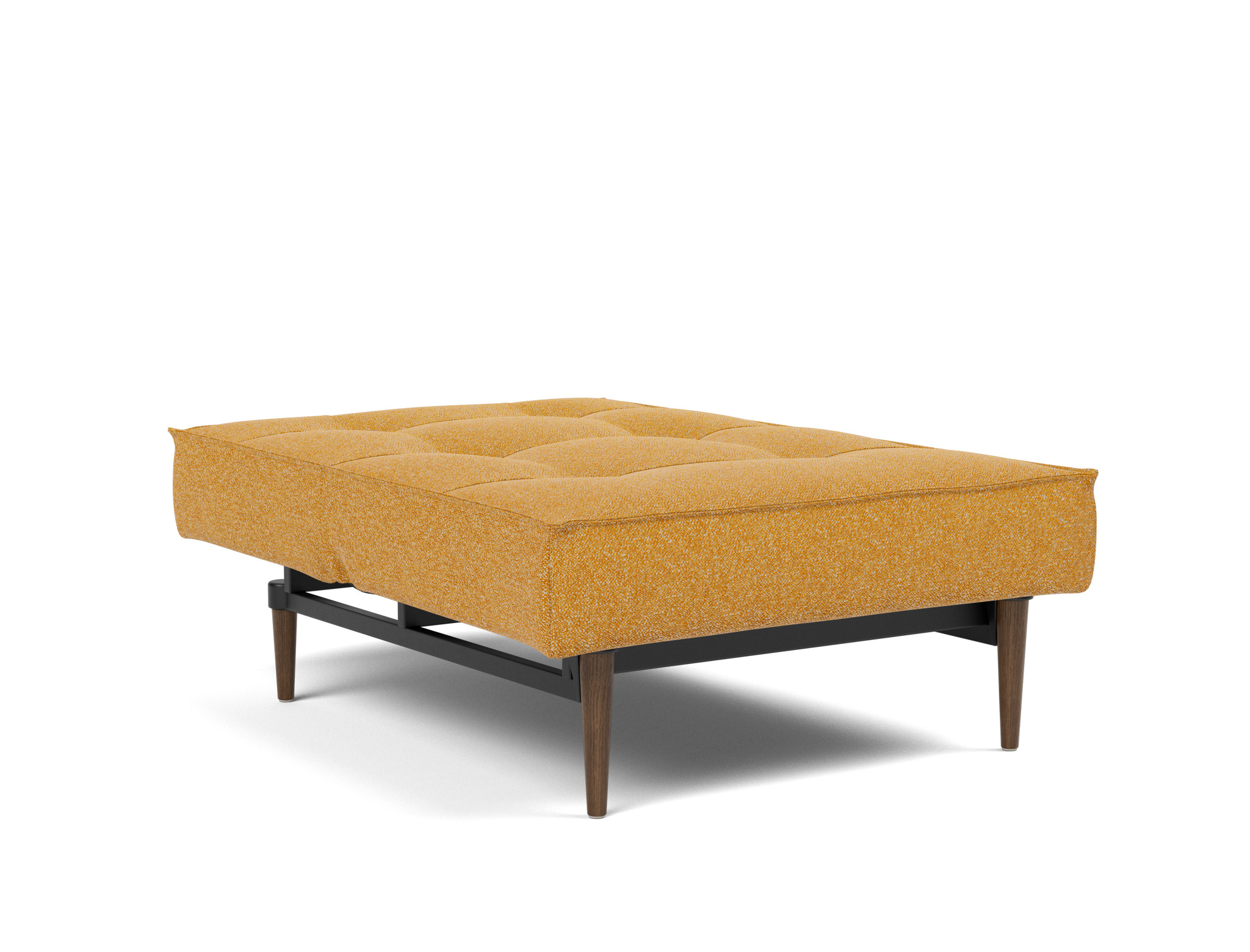 Sessel Splitback Boucle Skandi 536-Ochre Beine Styletto Eiche dunkel