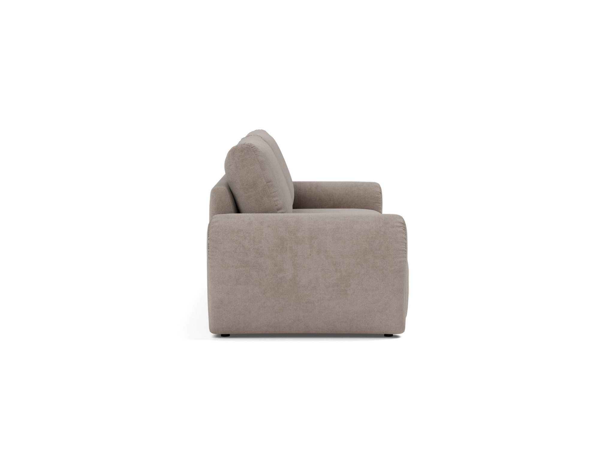 Schlafsofa Norum mit Curve-Armlehnen Kord Cordufine 318-Beige