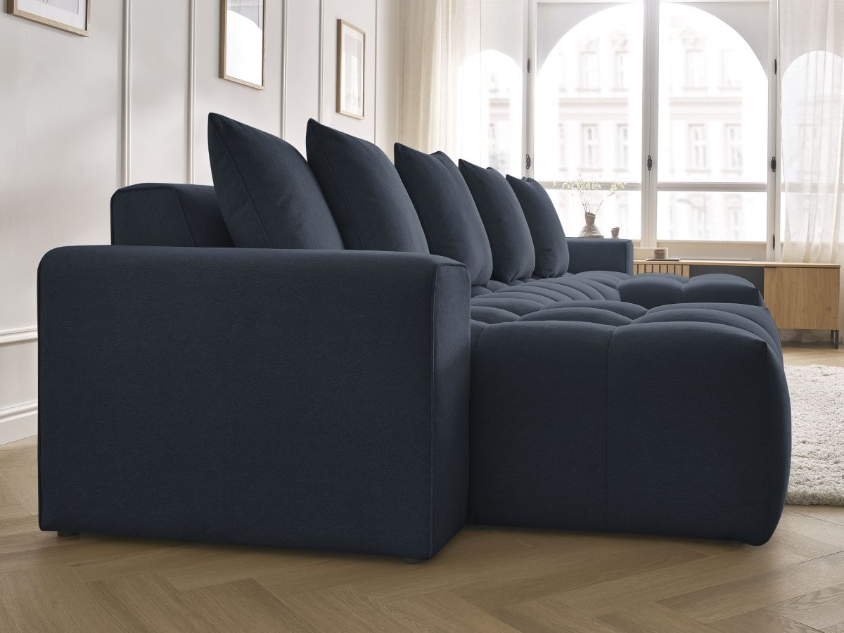 Bobochic Mont-blanc Wohnlandschaft Melange-Stoff Dunkelblau