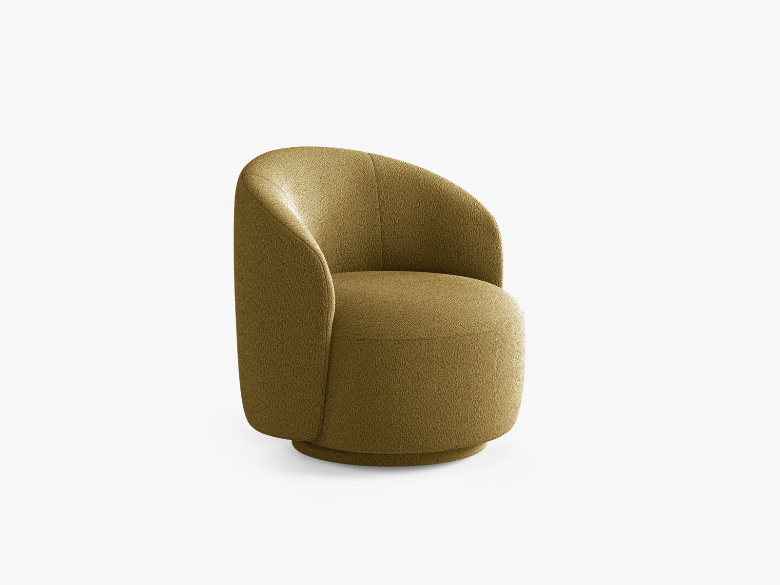 Micadoni drehbarer Sessel Letizia kleine Version Boucle Coral Olive