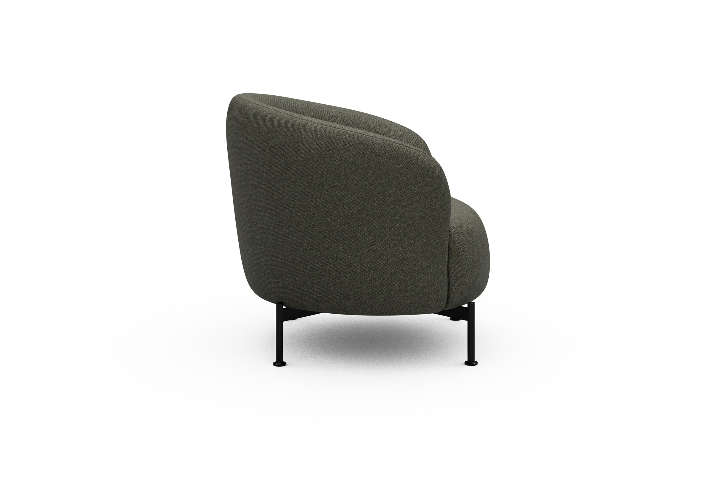 Sessel Ronda X-Metallgestell Schwarz Sama-Winter-Moss