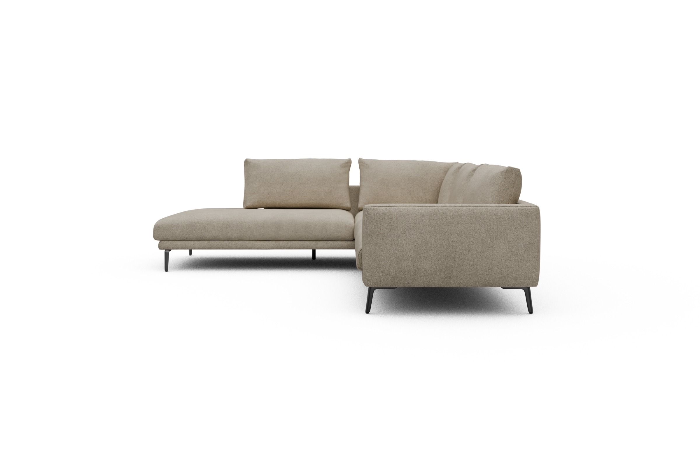 Ecksofa Karl Relax-Ecke links mit 2,5-Sitzer Boucle-Belge