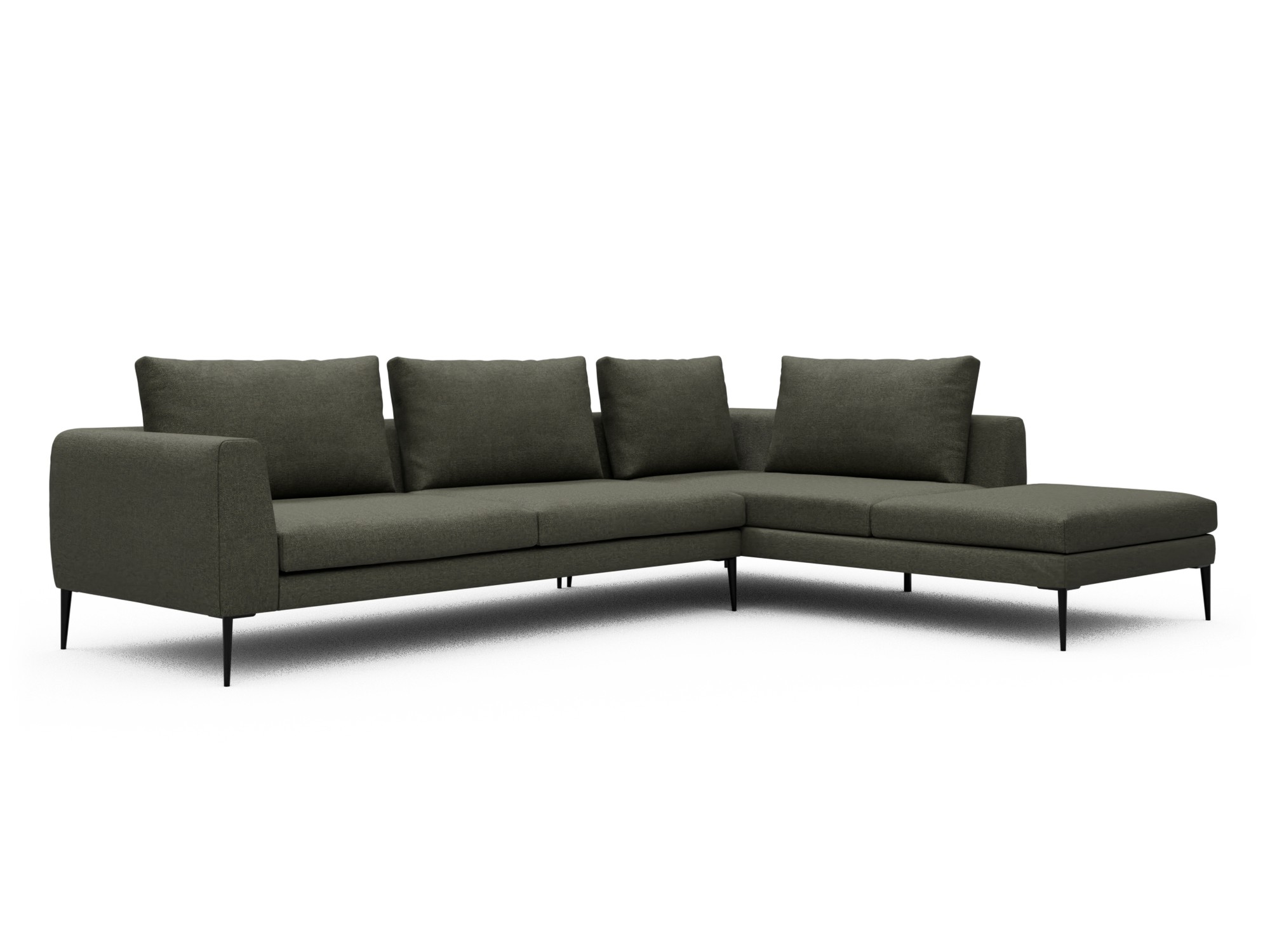 Skandi Home Ecksofa Paul Relax-Ecke rechts mit 3-Sitzer Sama-Winter-Moss moebelfaktor