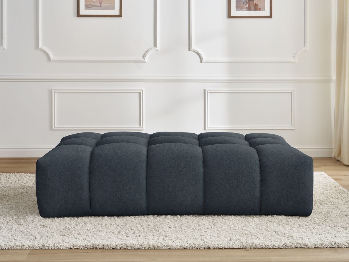 Bobochic Everest Pouf 166 × 100 cm Strukturstoff Dunkelblau