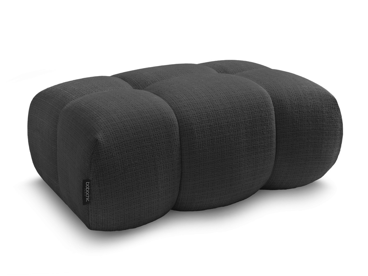 Bobochic Ivane Pouf Strukturstoff Schwarz
