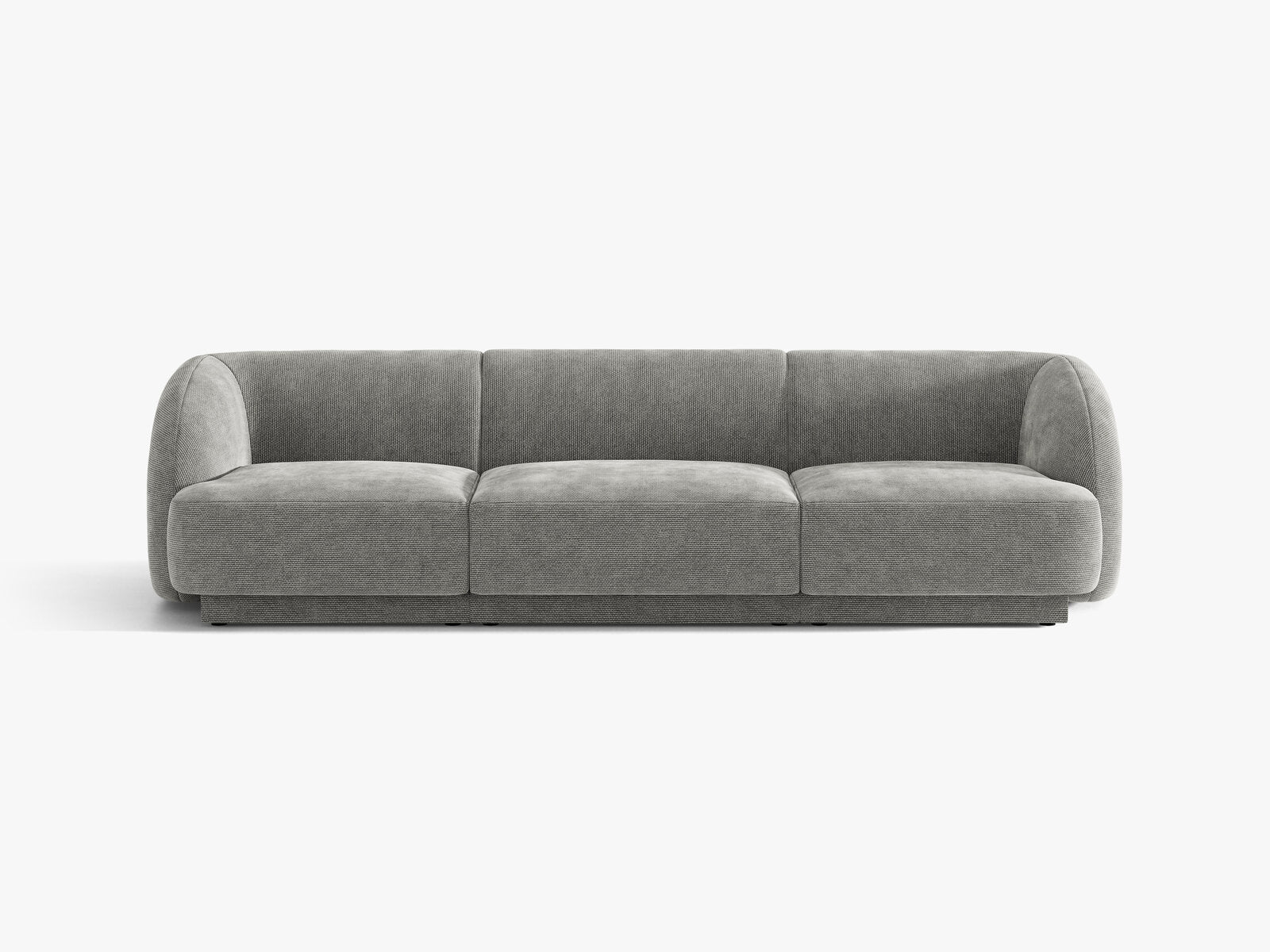 Micadoni Sofa Miley 3-Sitzer Chenille Eden Hellgrau