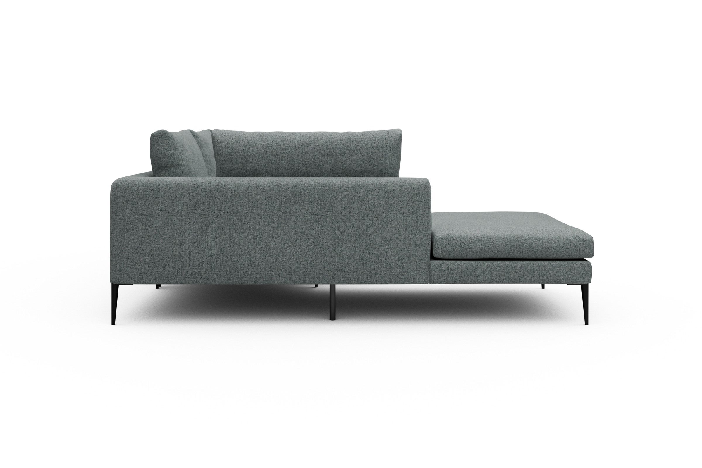 Ecksofa Paul Relax-Ecke links mit 2-Sitzer Casone-Light-Mixed-Green