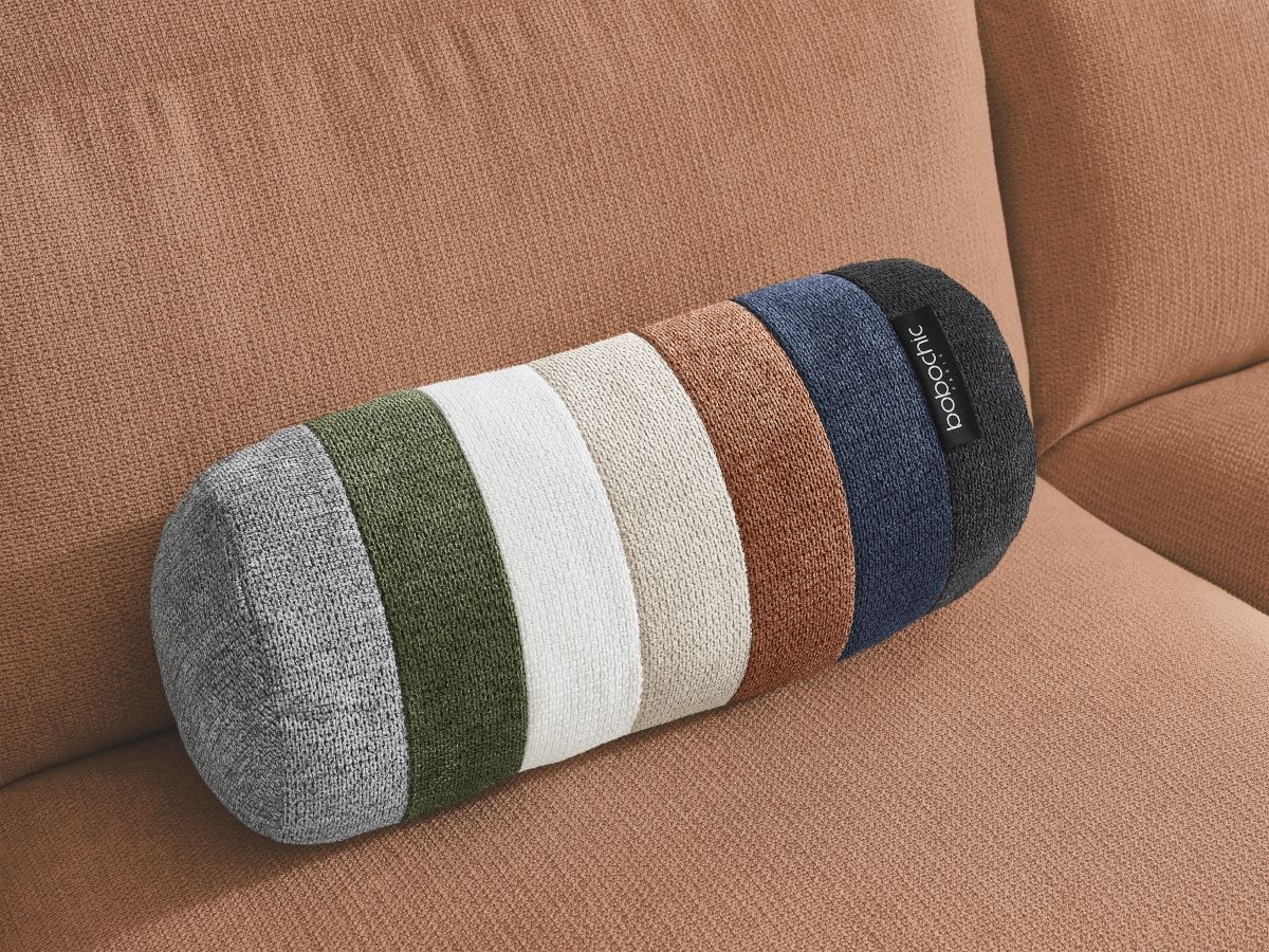 Bobochic Achille Ecksofa mit Schlaffunktion und Bettkasten Melange-Stoff Orange, Liegefläche 160 × 200 cm