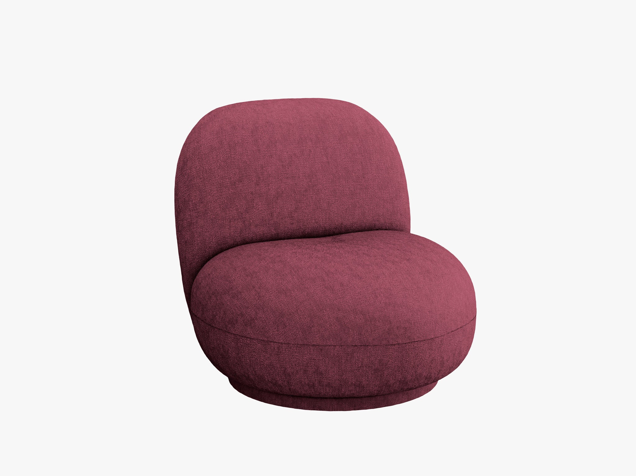 Micadoni Drehbarer Sessel Chuck Chenille Purpur Rot