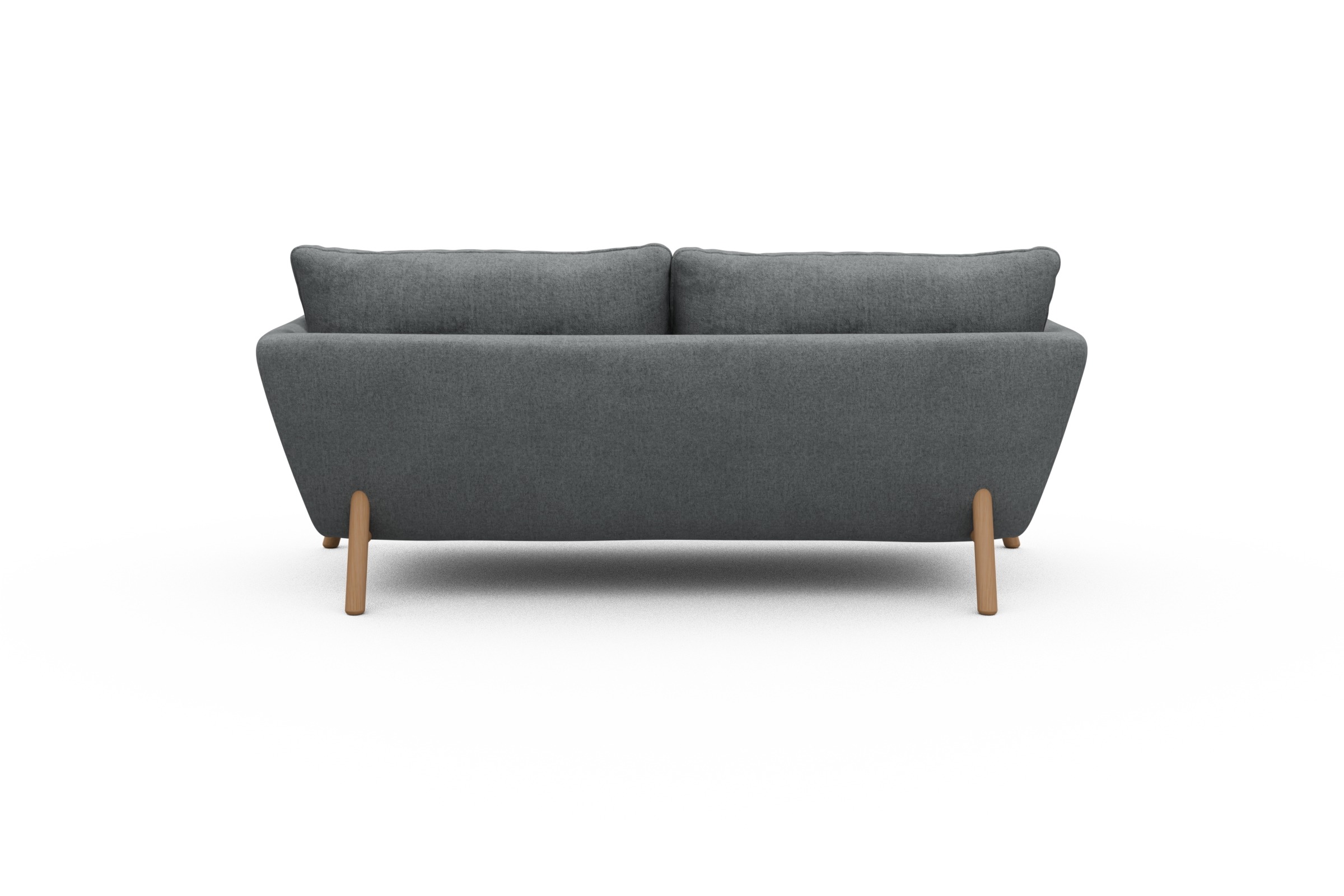 Sofa Emil 2-Sitzer Beinfarbe Eiche Natur Casone-Gravel-Grey
