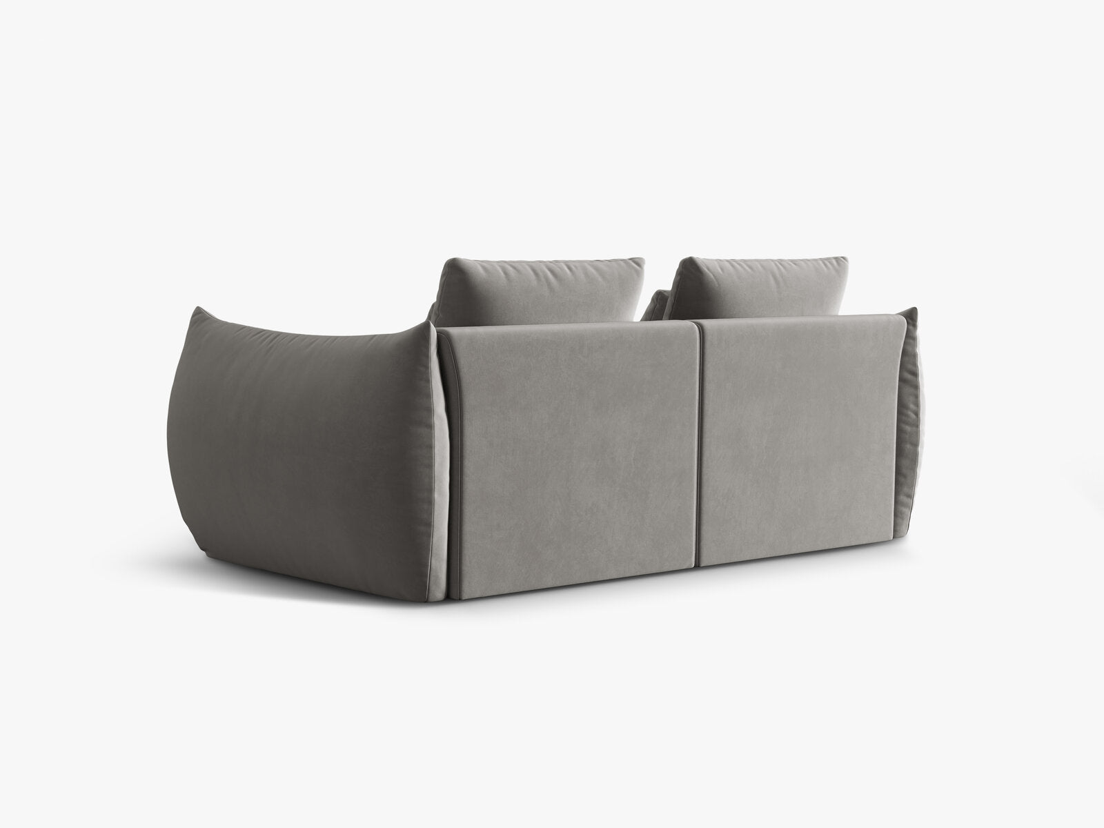Micadoni Sofa Bloom 3-Sitzer Samt Grau