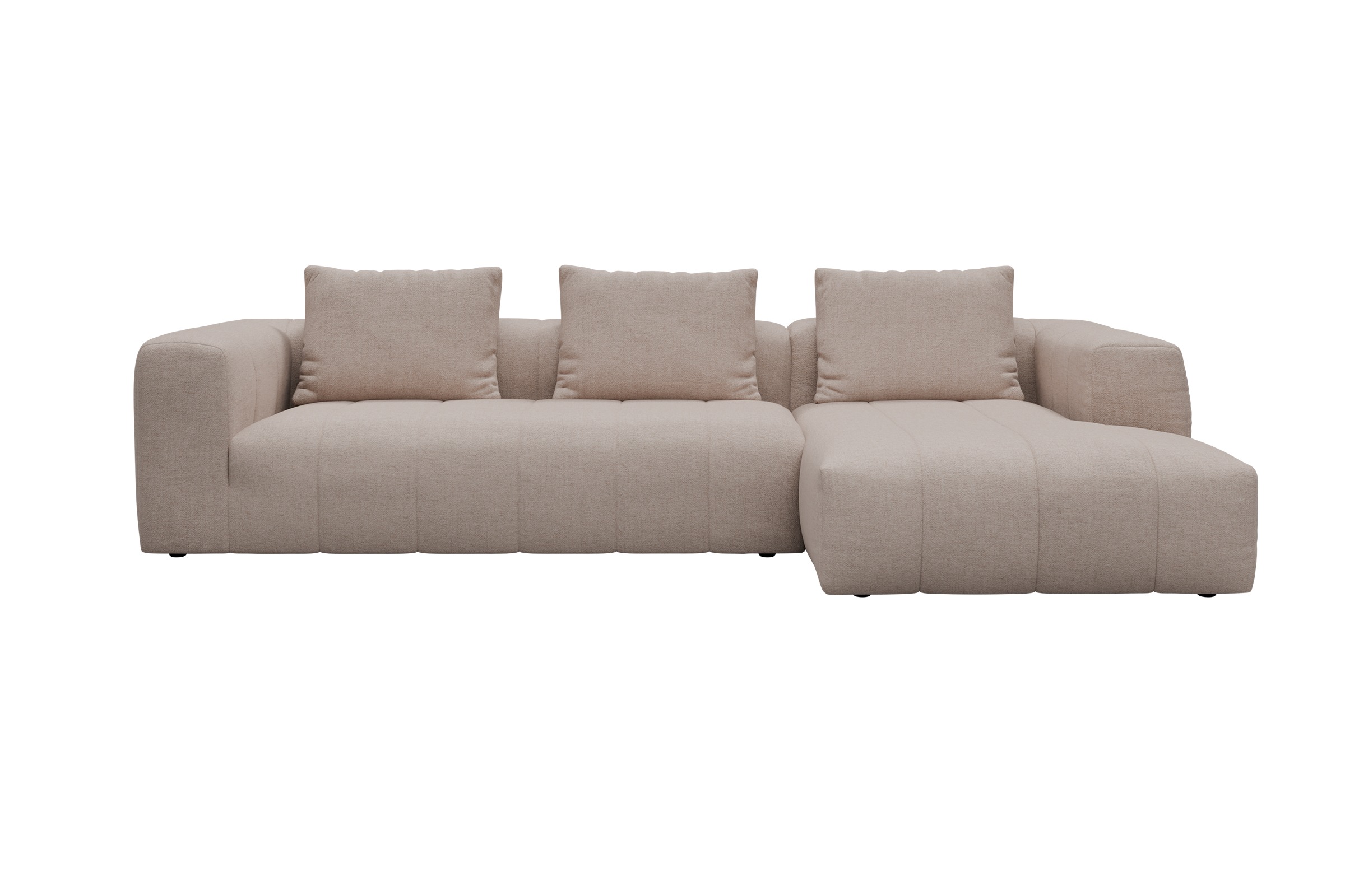 Hugo 2,5-Sitzer Armlehne links mit Chaiselongue Weda-Sand moebelfaktor