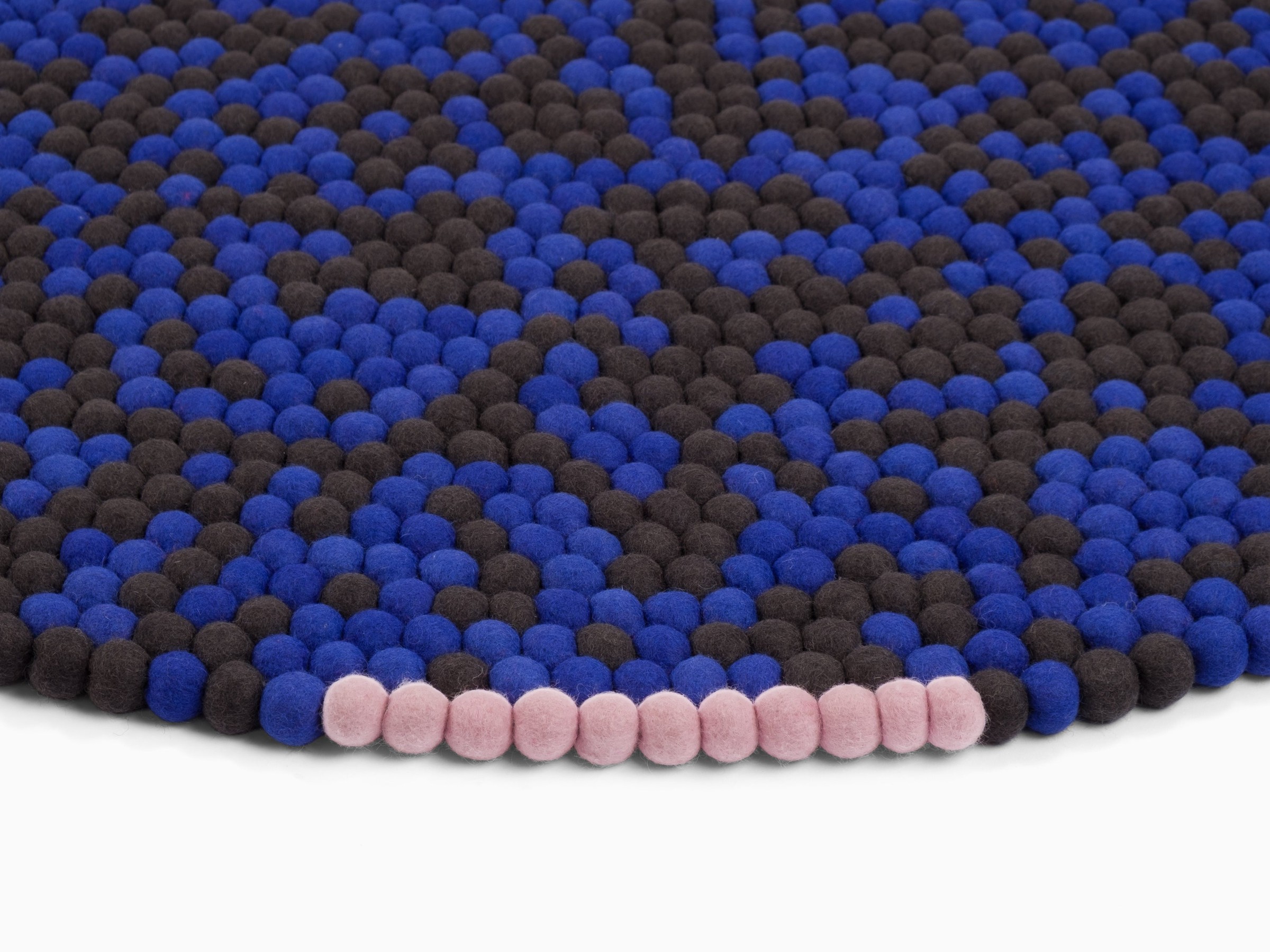 myfelt Ink Filzkugelteppich Anthrazit rund Ø 50 cm