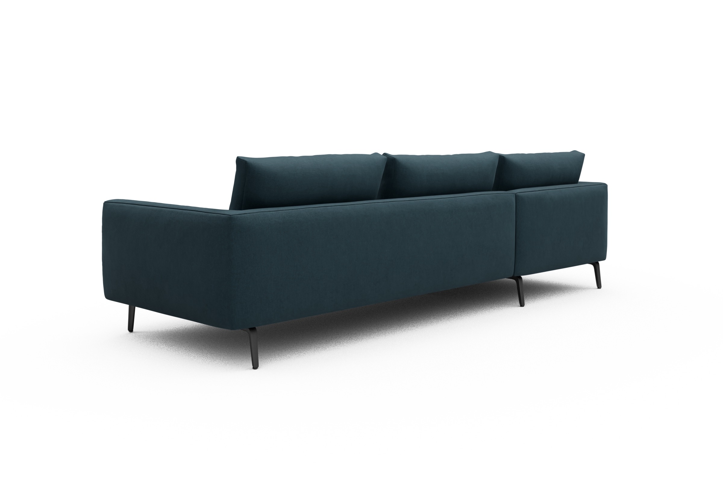 Ecksofa Karl Chaiselongue links mit 2,5-Sitzer Satya-Indigo