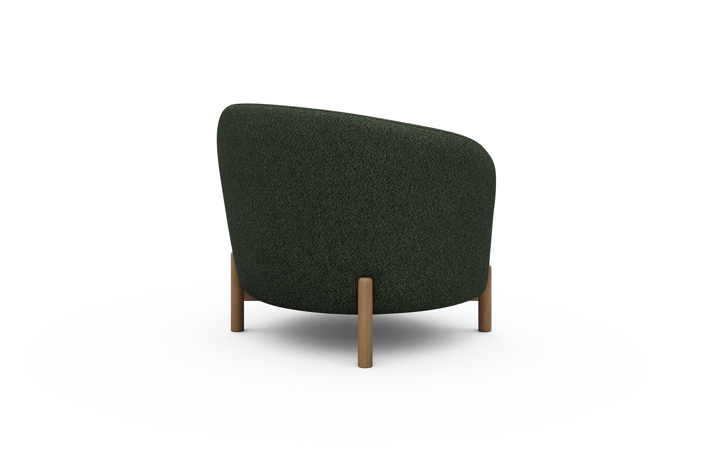 Sessel Ronda Holzbeine Eiche Natur Vanora-Deep-Green