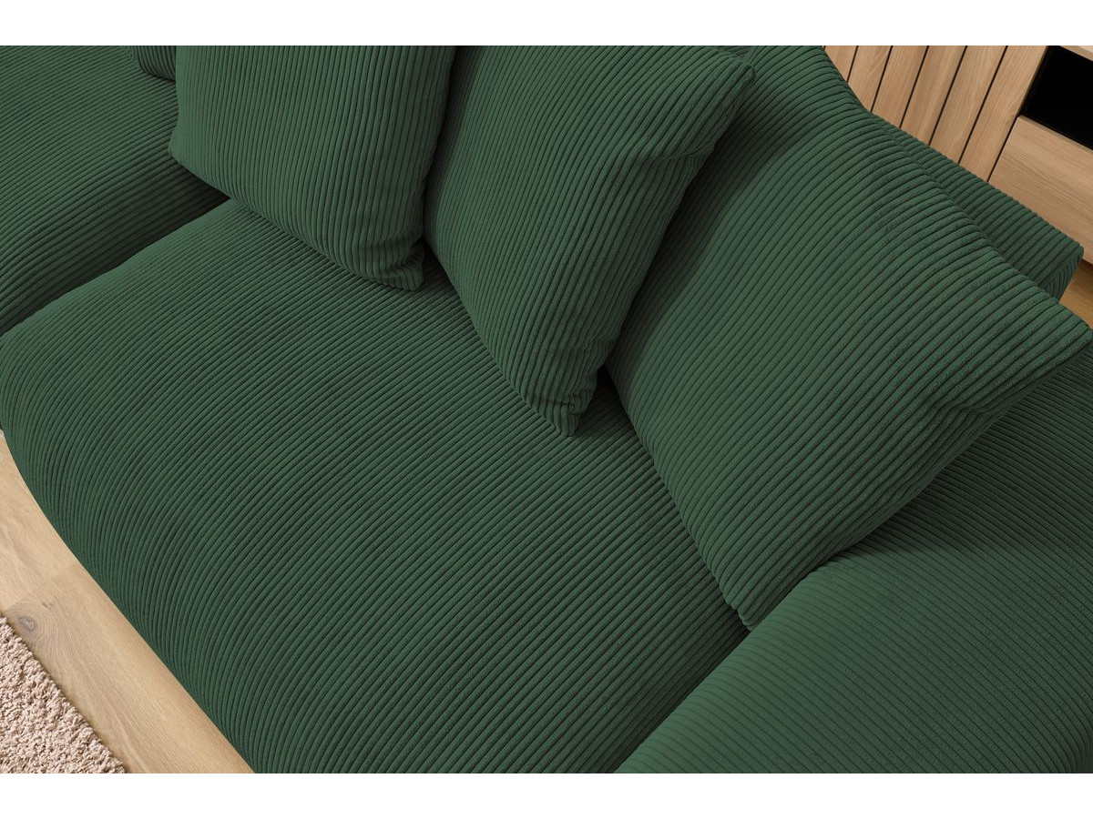 Bobochic Voltaire Sofa 4-Sitzer 320 × 124 cm Cordsamt Grün