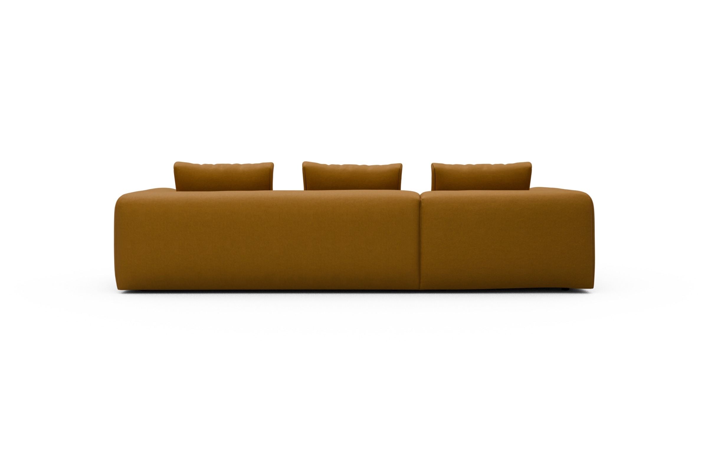 Ecksofa Fred Chaiselongue links mit 2,5-Sitzer Satya-Ocre