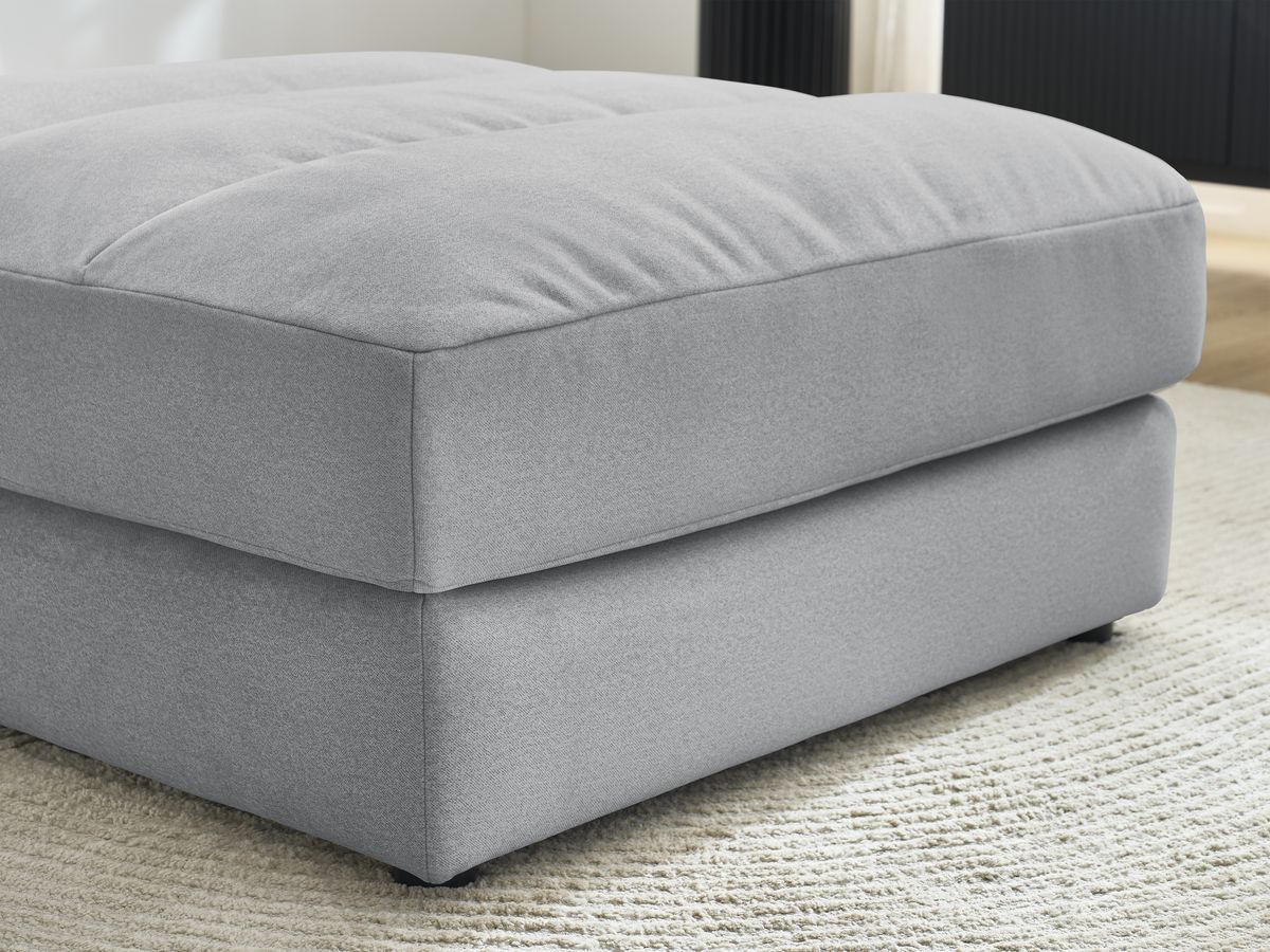 Bobochic Sierra Pouf Samt Hellgrau