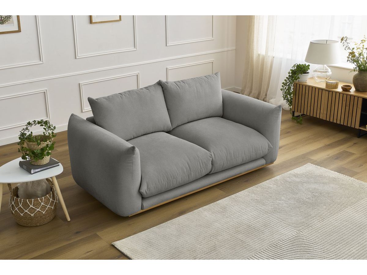 Bobochic Ernest Sofa 2-Sitzer Stoff Dunkelgrau