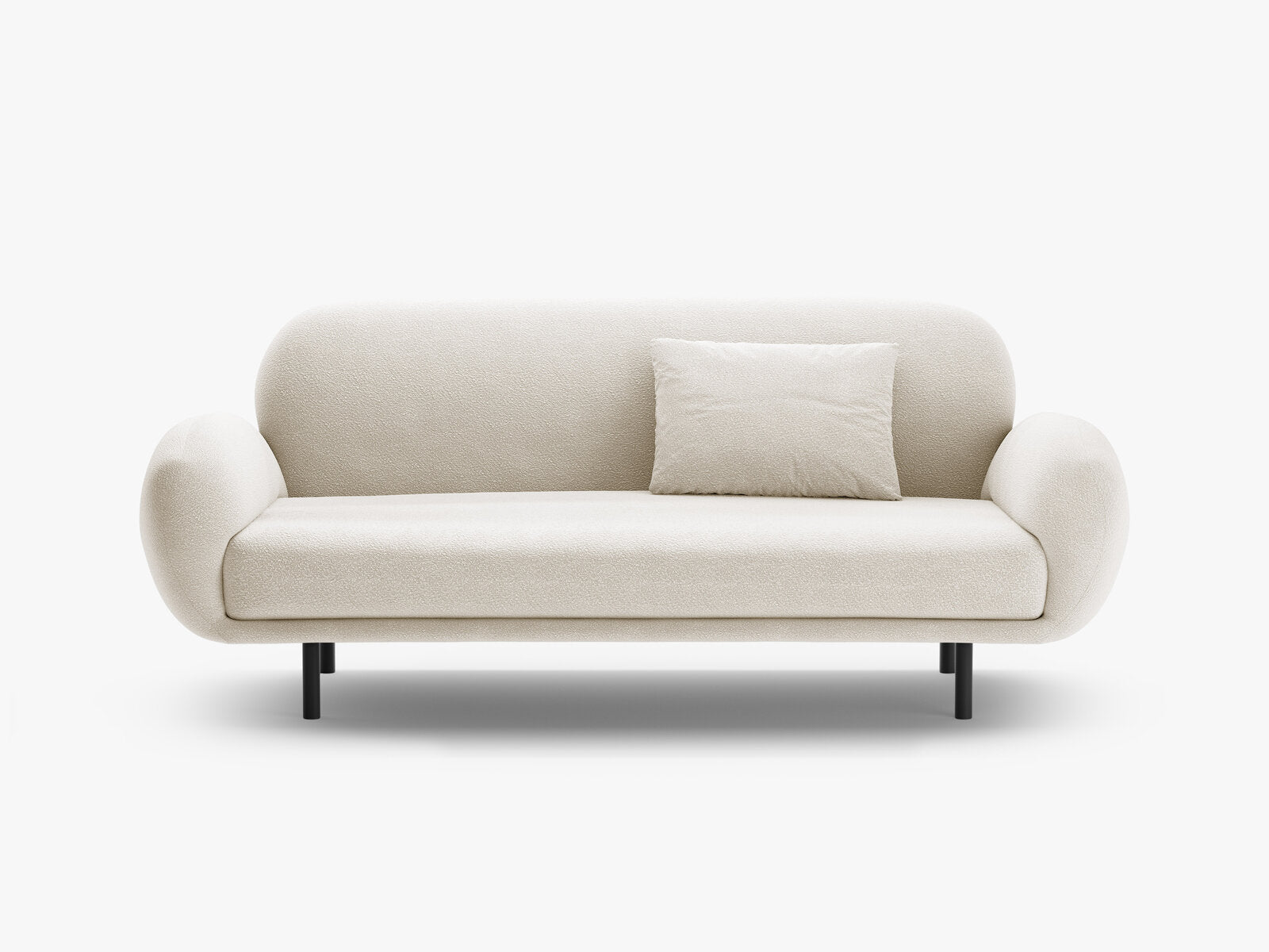 Micadoni Sofa Poppy 2-Sitzer große Version Boucle Baloo Weiß