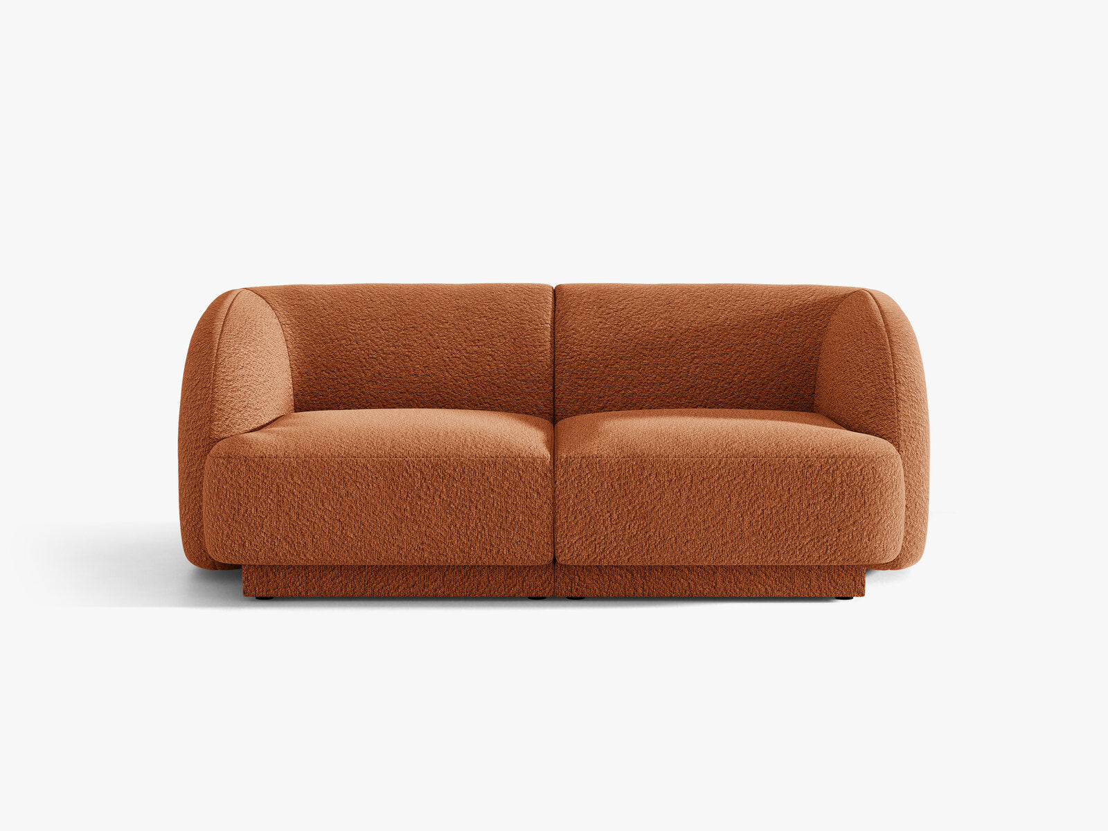 Micadoni Sofa Miley 2-Sitzer Boucle Baloo Terrakotta