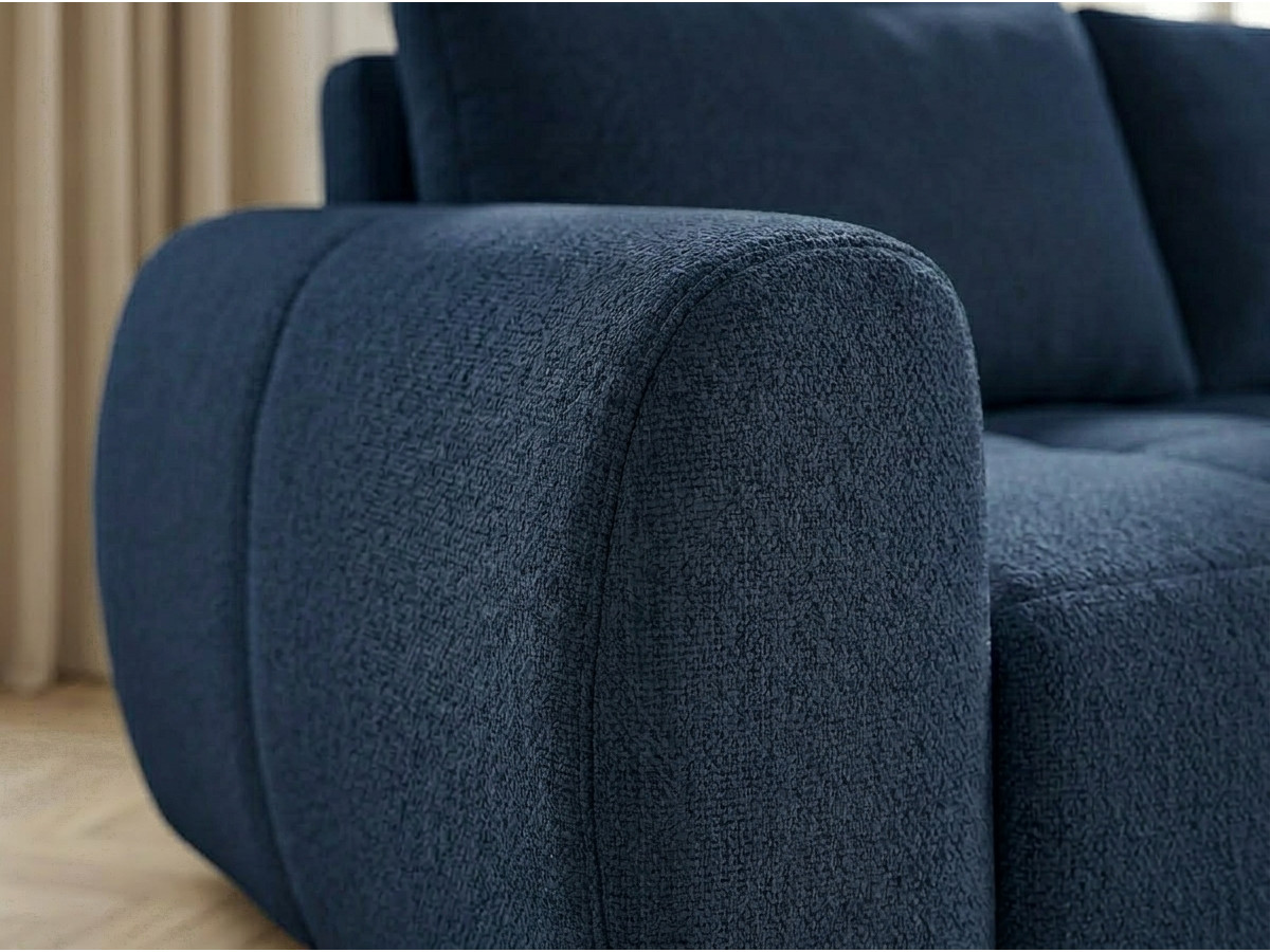Bobochic Fuji Schlafsofa 3-Sitzer Stoff Dunkelblau