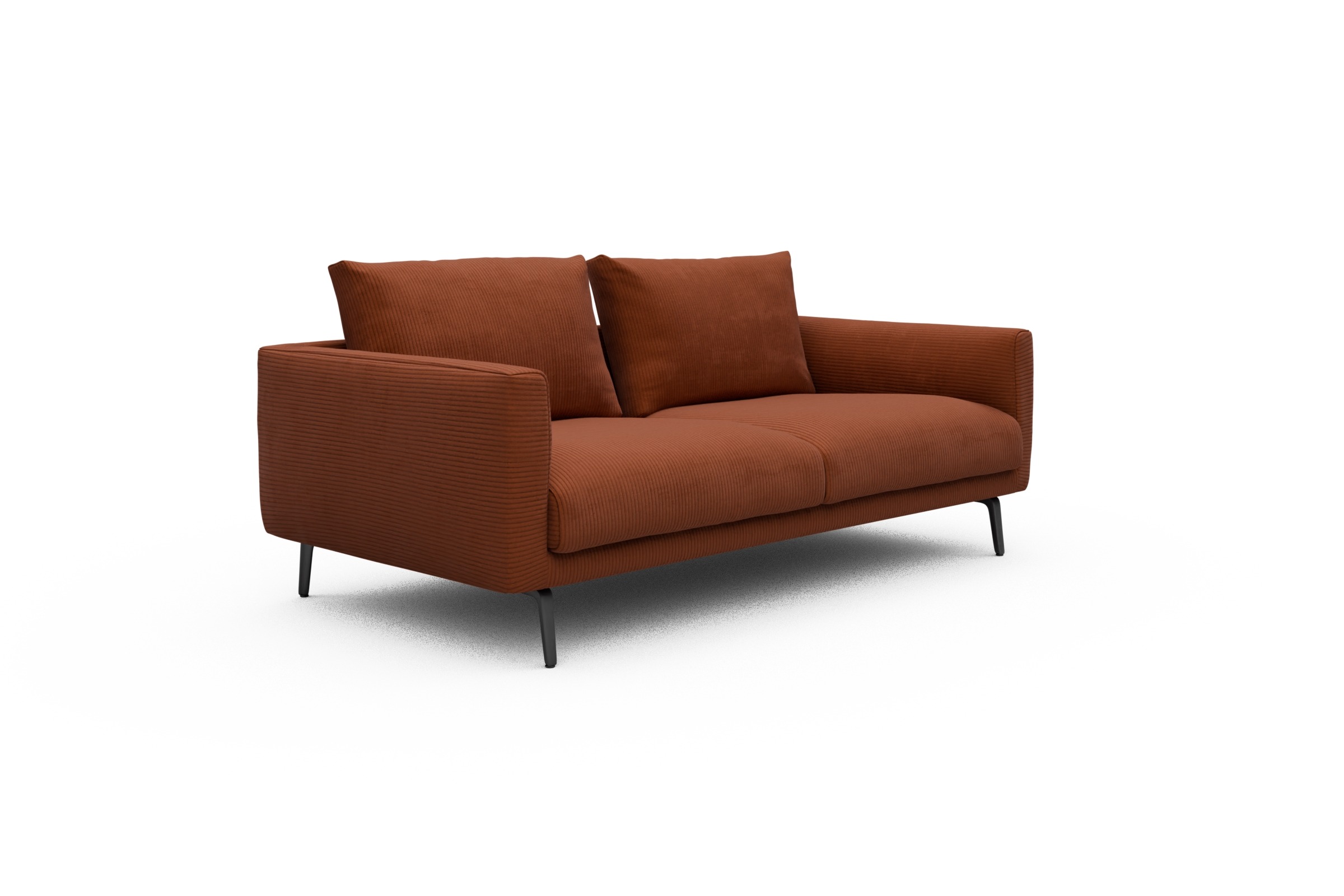 Sofa Karl 2-5-Sitzer Corduroy-Burnt-Orange