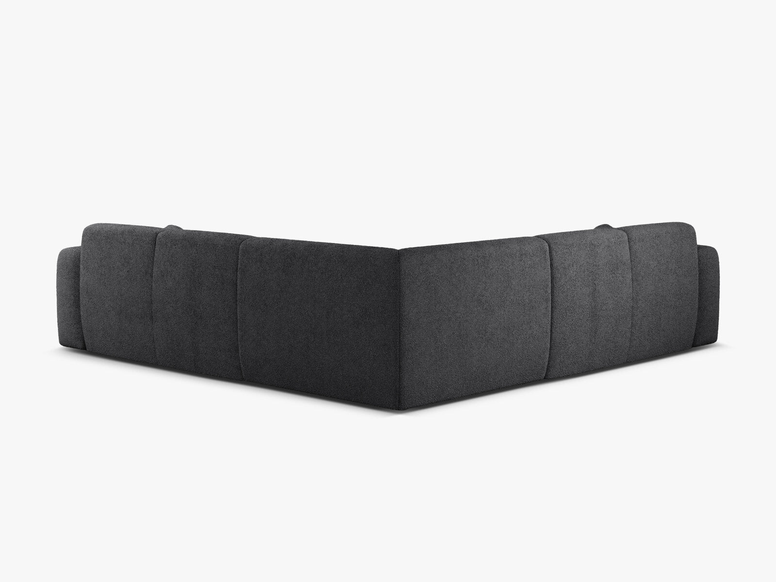 Micadoni Ecksofa Molino 5-Sitzer Boucle Baloo Dunkelgrau