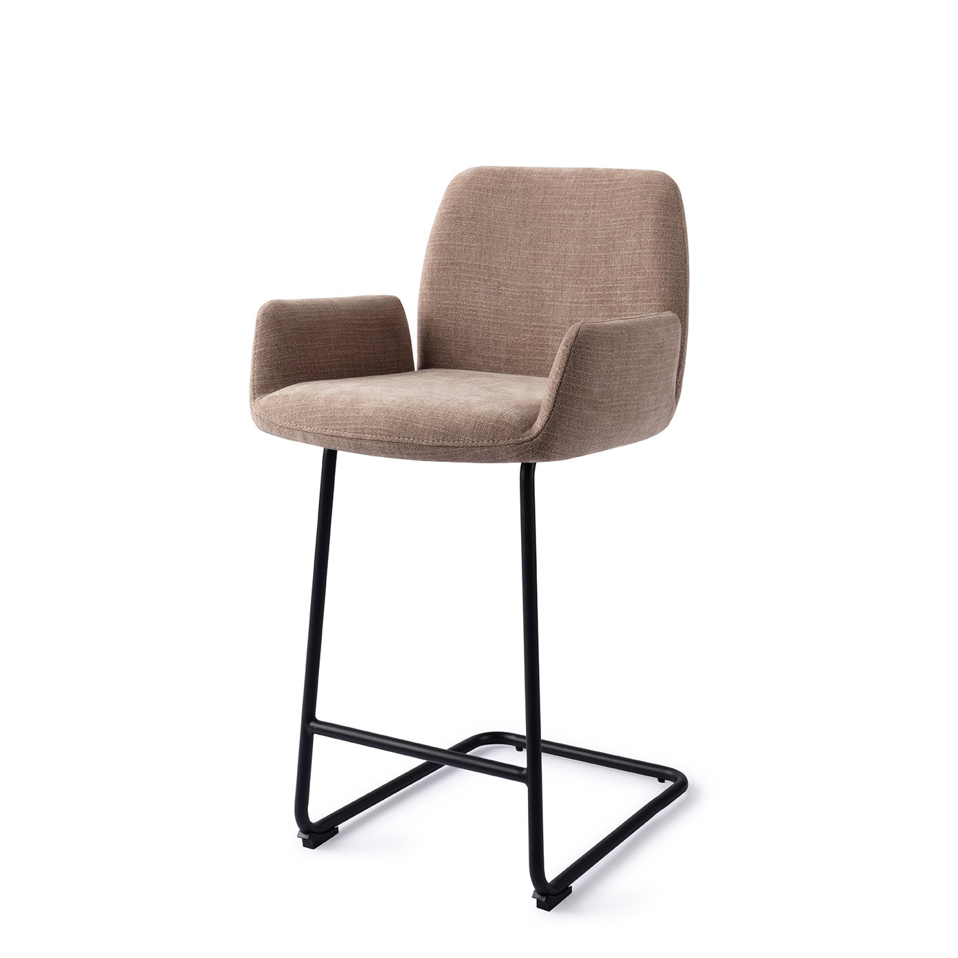 Jesper Home Barhocker Misaki Mocha Mist Arch Schwarz Tresenhöhe 65 cm