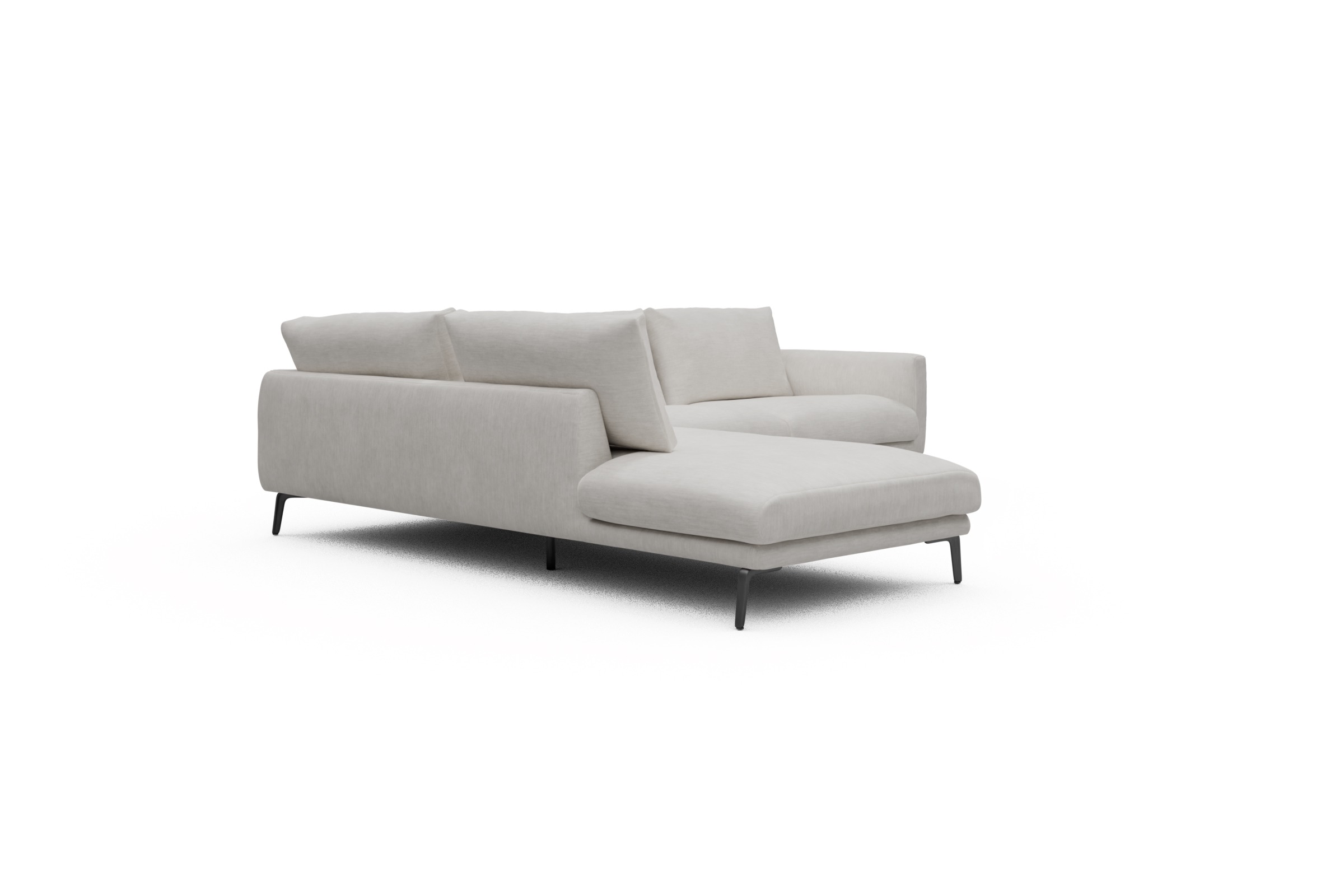 Ecksofa Karl Relax-Ecke links mit 2,5-Sitzer Vivus-Dusty-Off-White