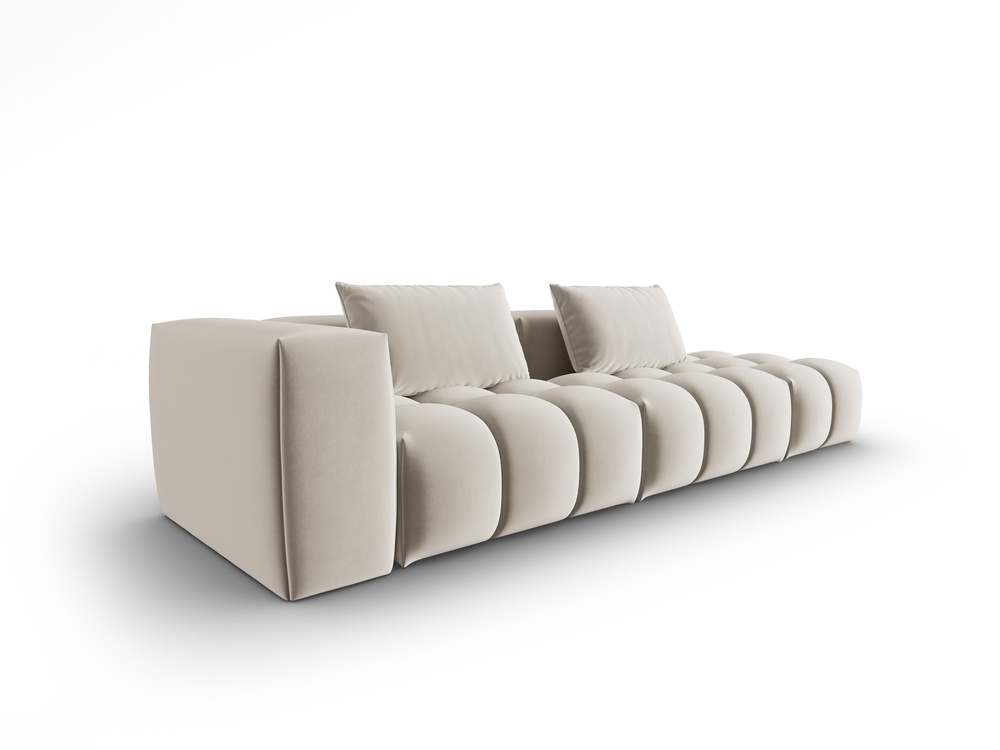 Cosmopolitan Design Sofa Verona 4-Sitzer offen Samt Casino Ecru Rechts
