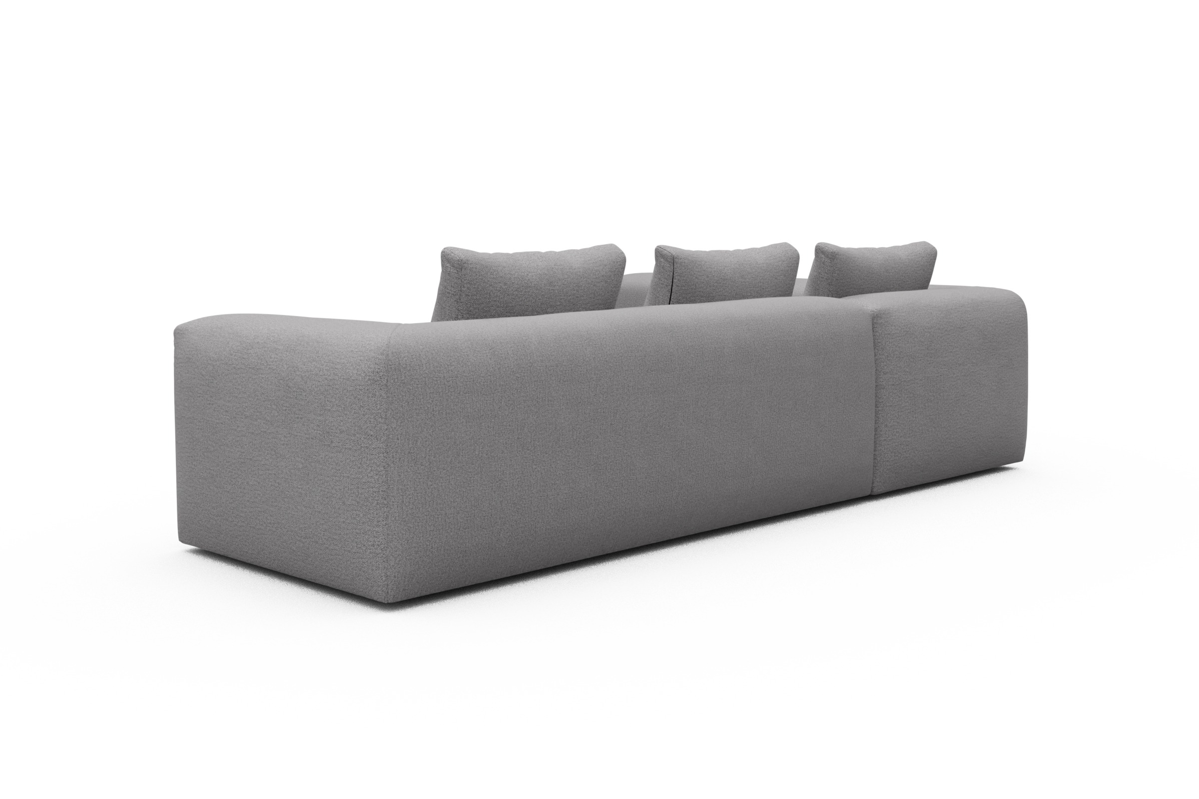 Ecksofa Fred 2x 2,5-Sitzer links offen Sama-Grey